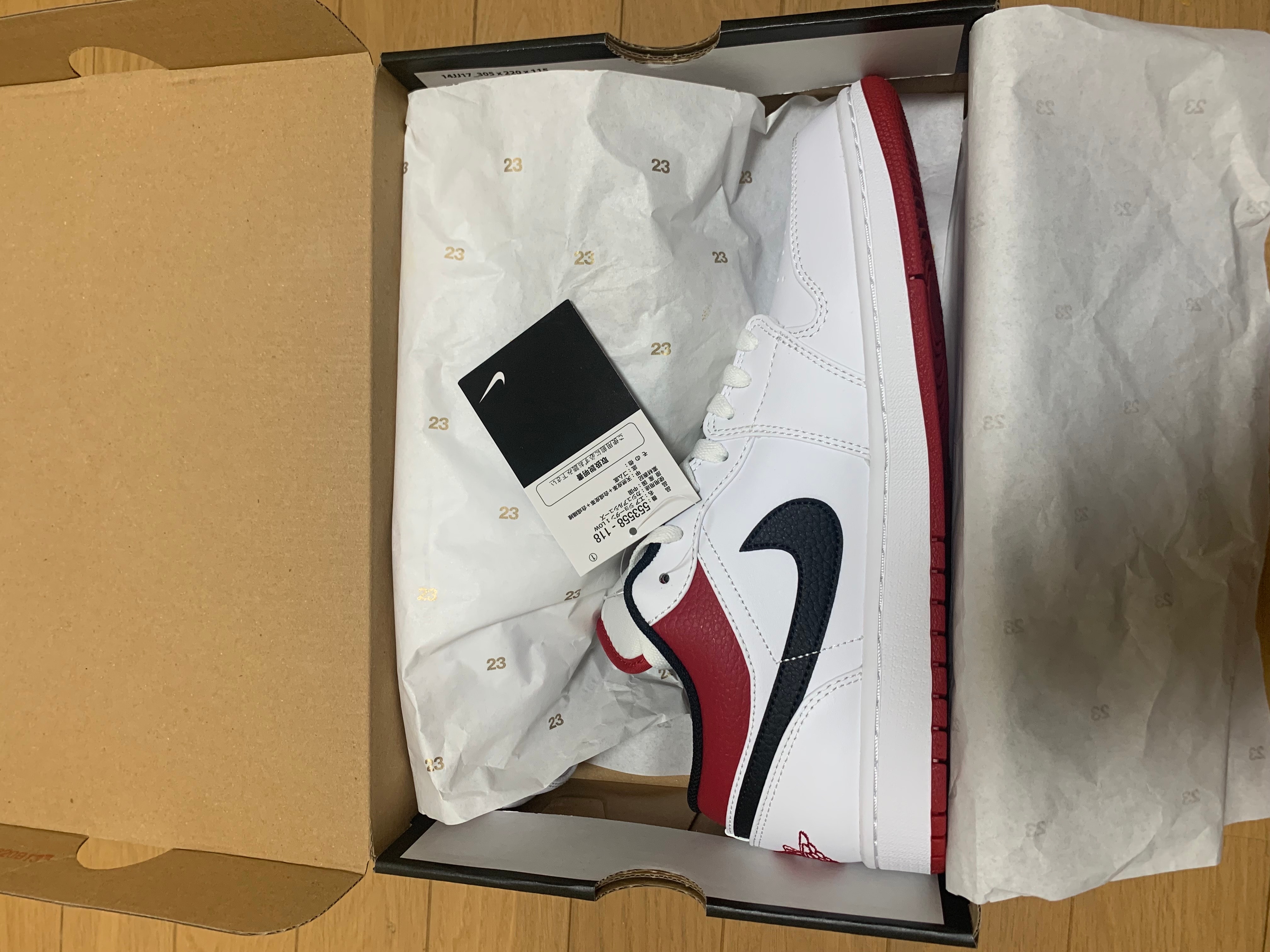 NIKE AIR JORDAN 1 LOW "WHITE/UNIVERSITY RED/BLACK"