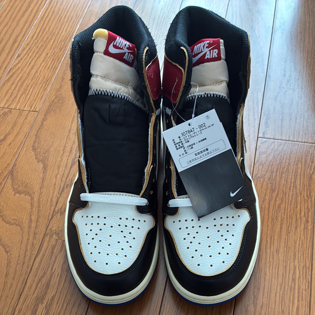 fragment design × UNION × Nike Air Jordan 1 High OG "Black/Varsity Red"