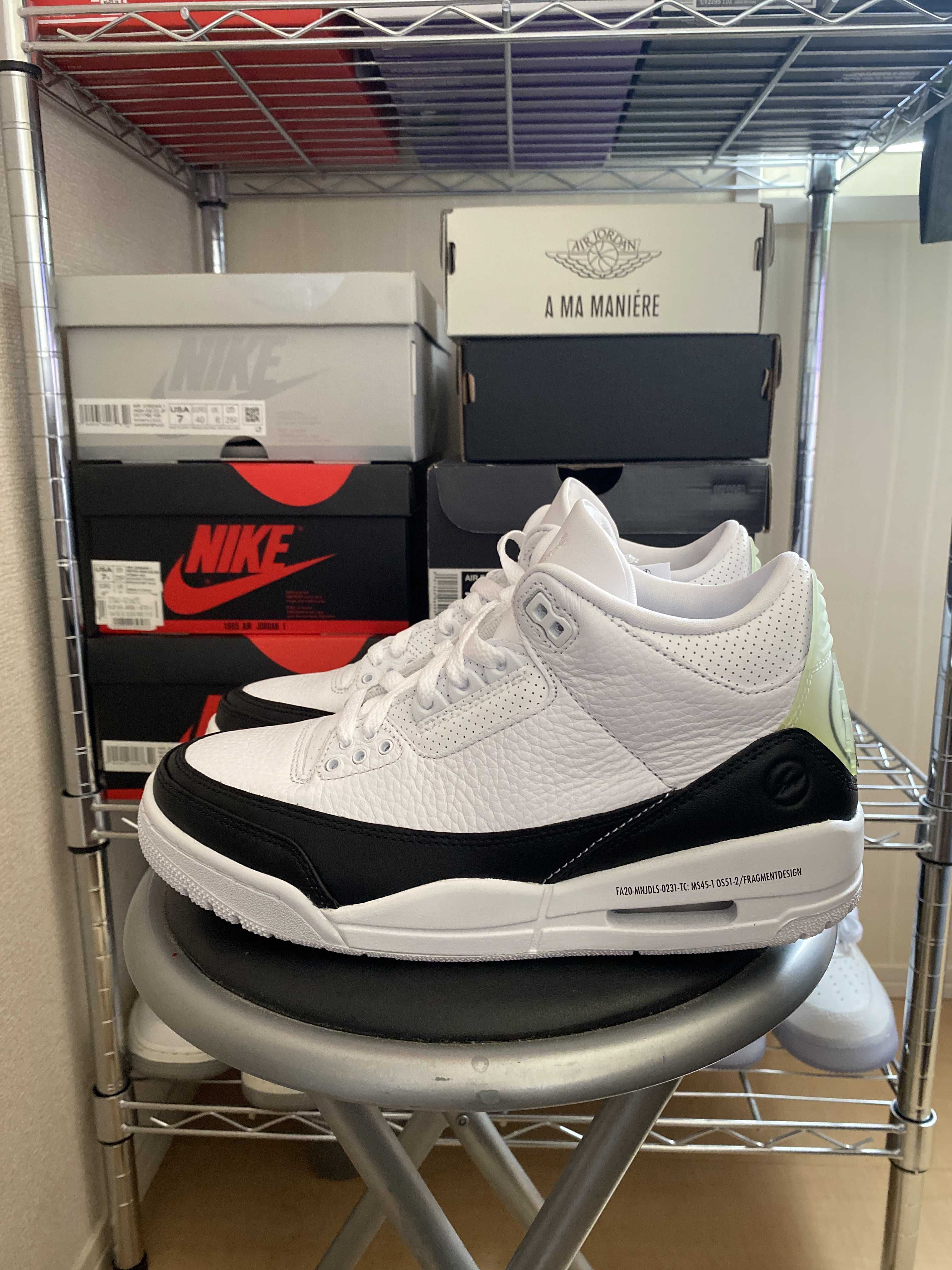 Fragment × Nike Air Jordan 3 "White/Black"