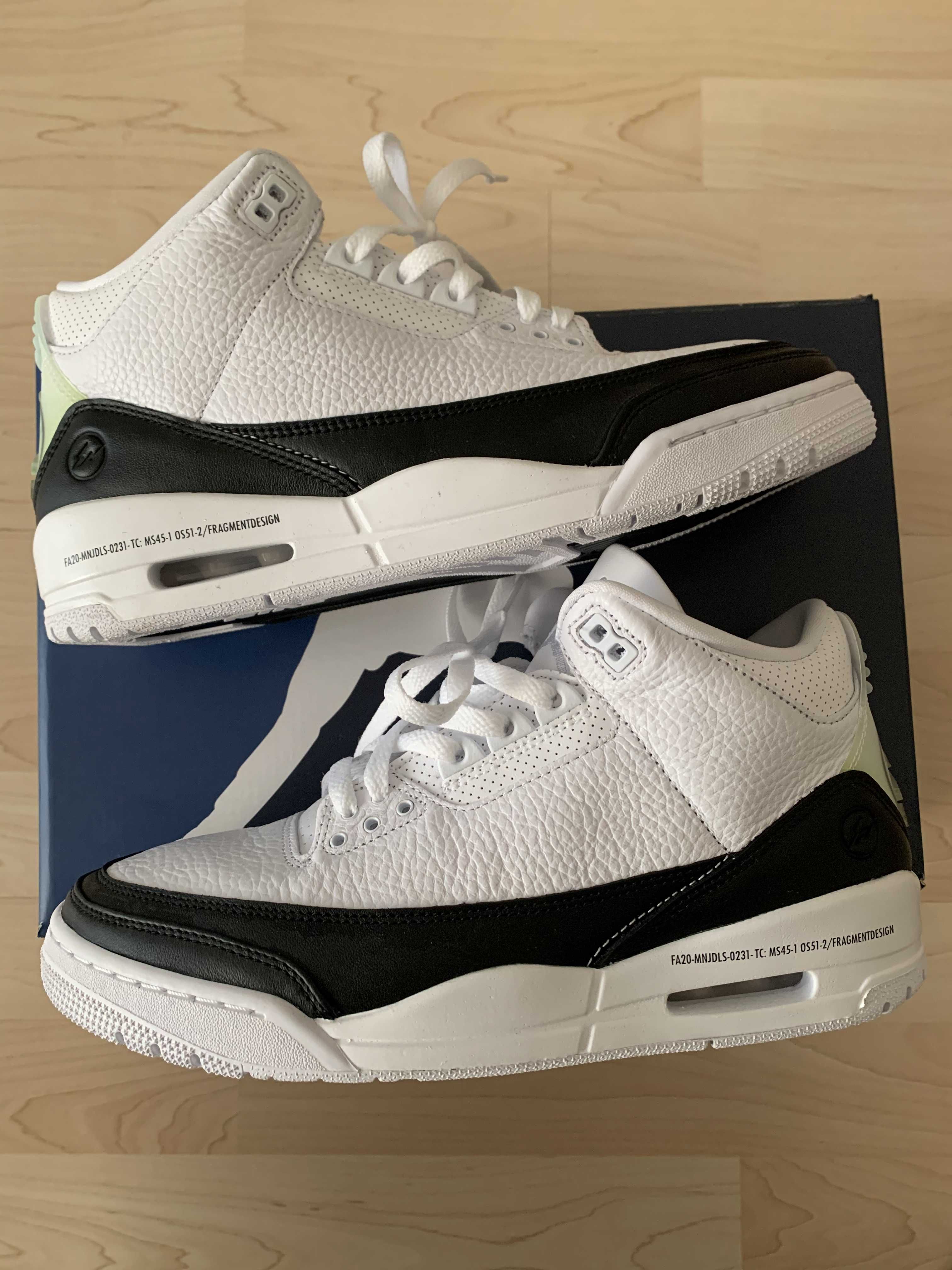 Fragment × Nike Air Jordan 3 "White/Black"