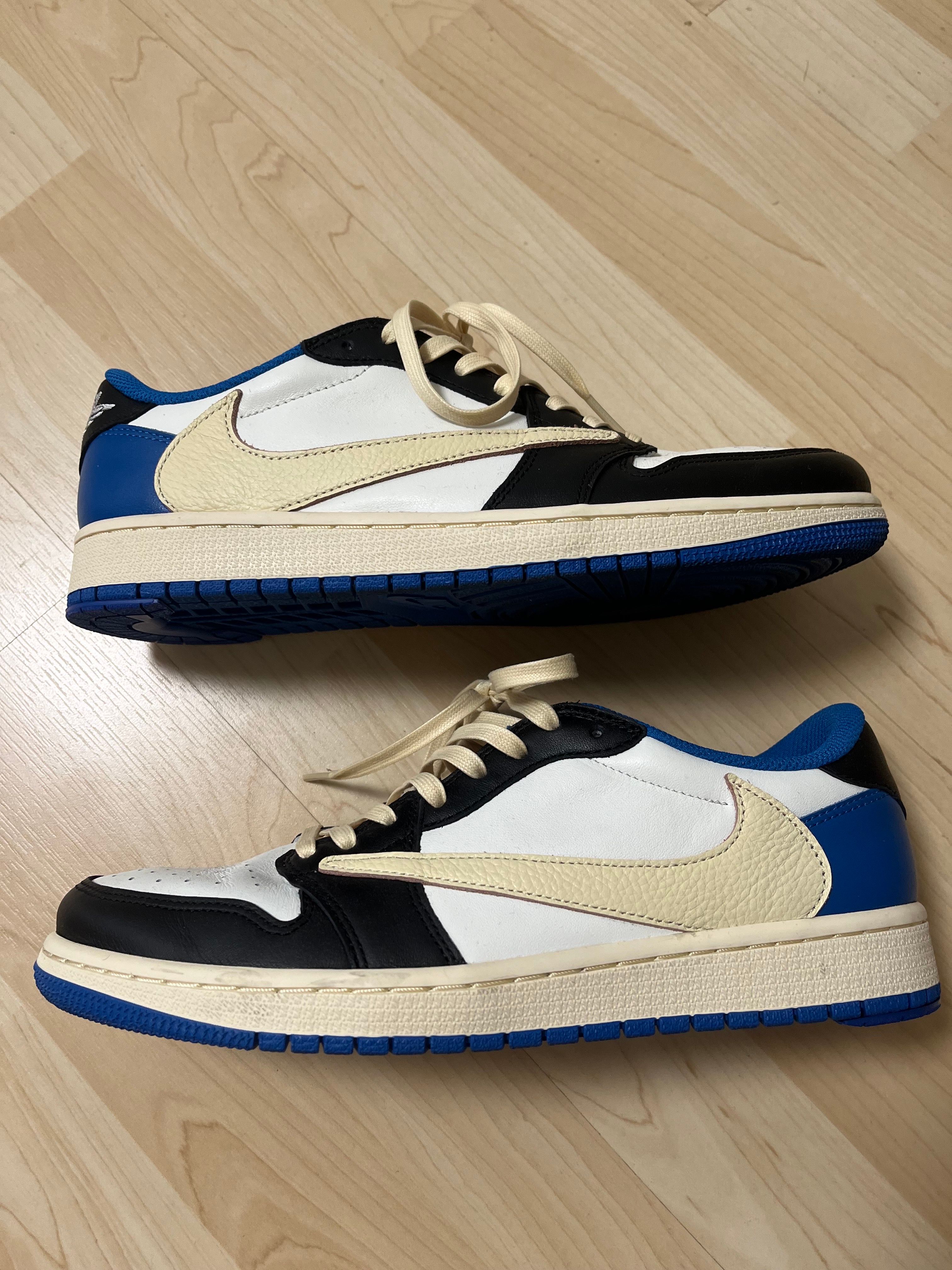 Travis Scott × fragment design × Nike Air Jordan 1 Low OG SP "Military Blue"