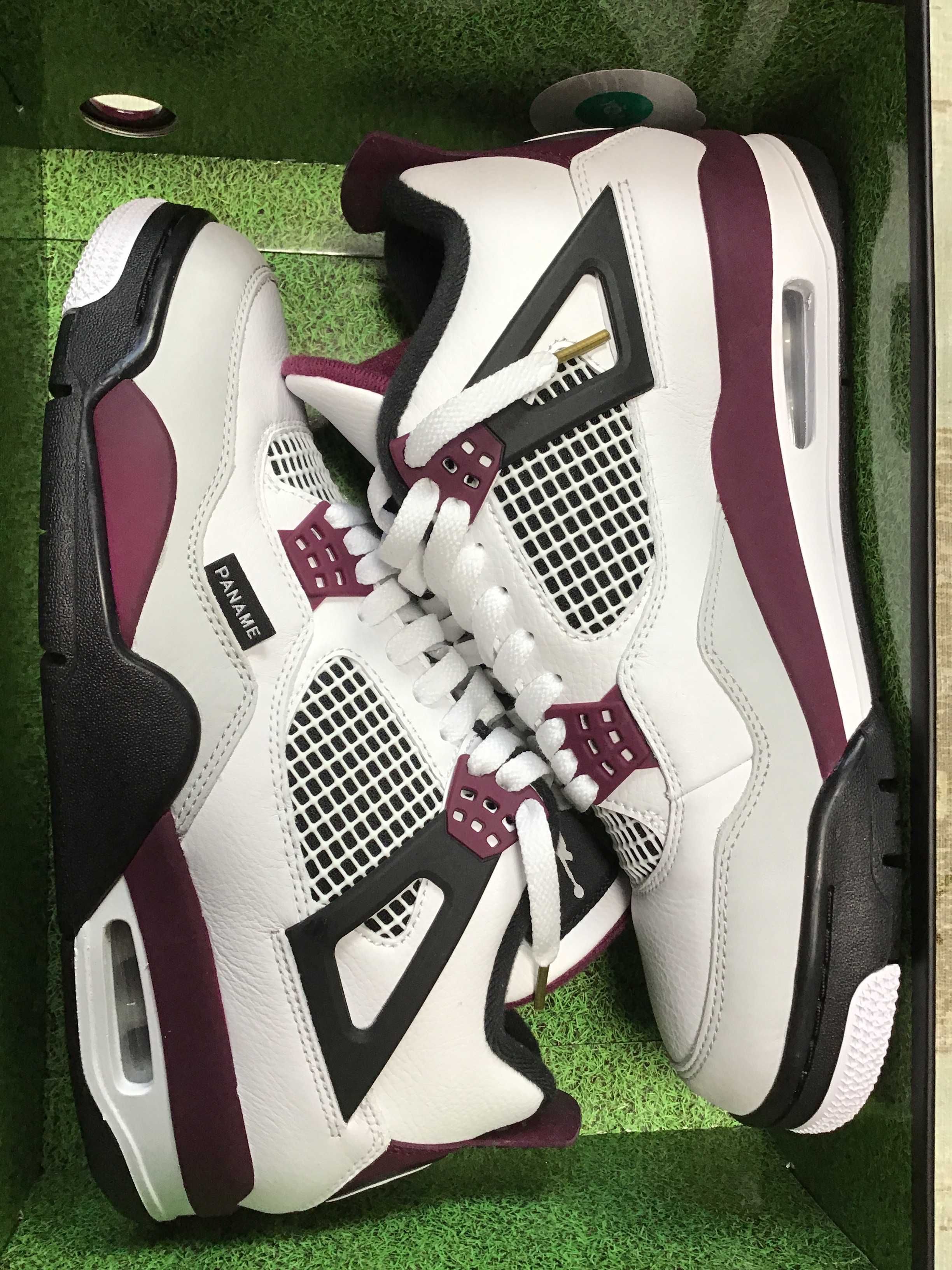 Paris Saint Germain ×Nike Air Jordan 4 Retro "White/Bordeaux/Neutral Gray"