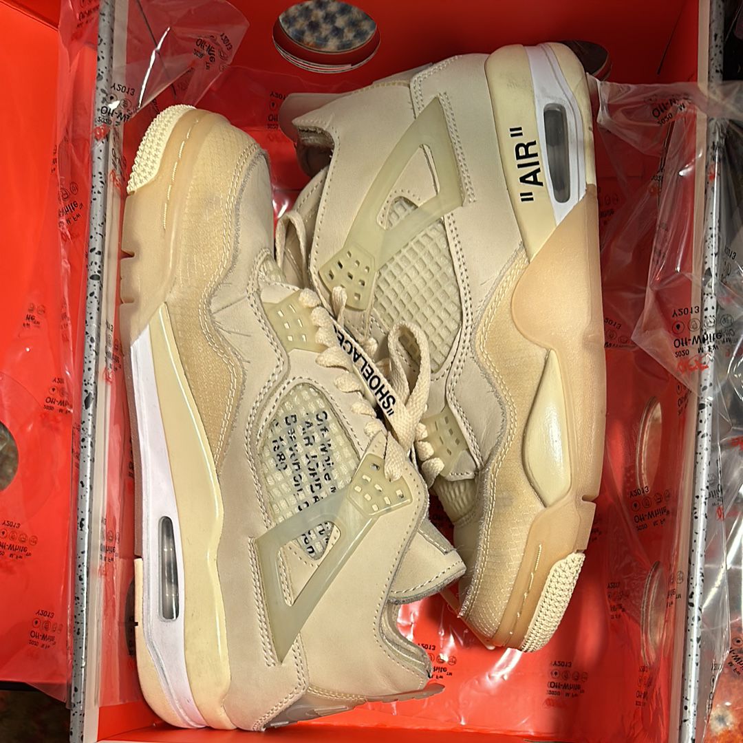 Off-White × Nike Women's Air Jordan 4 SP "Sail"