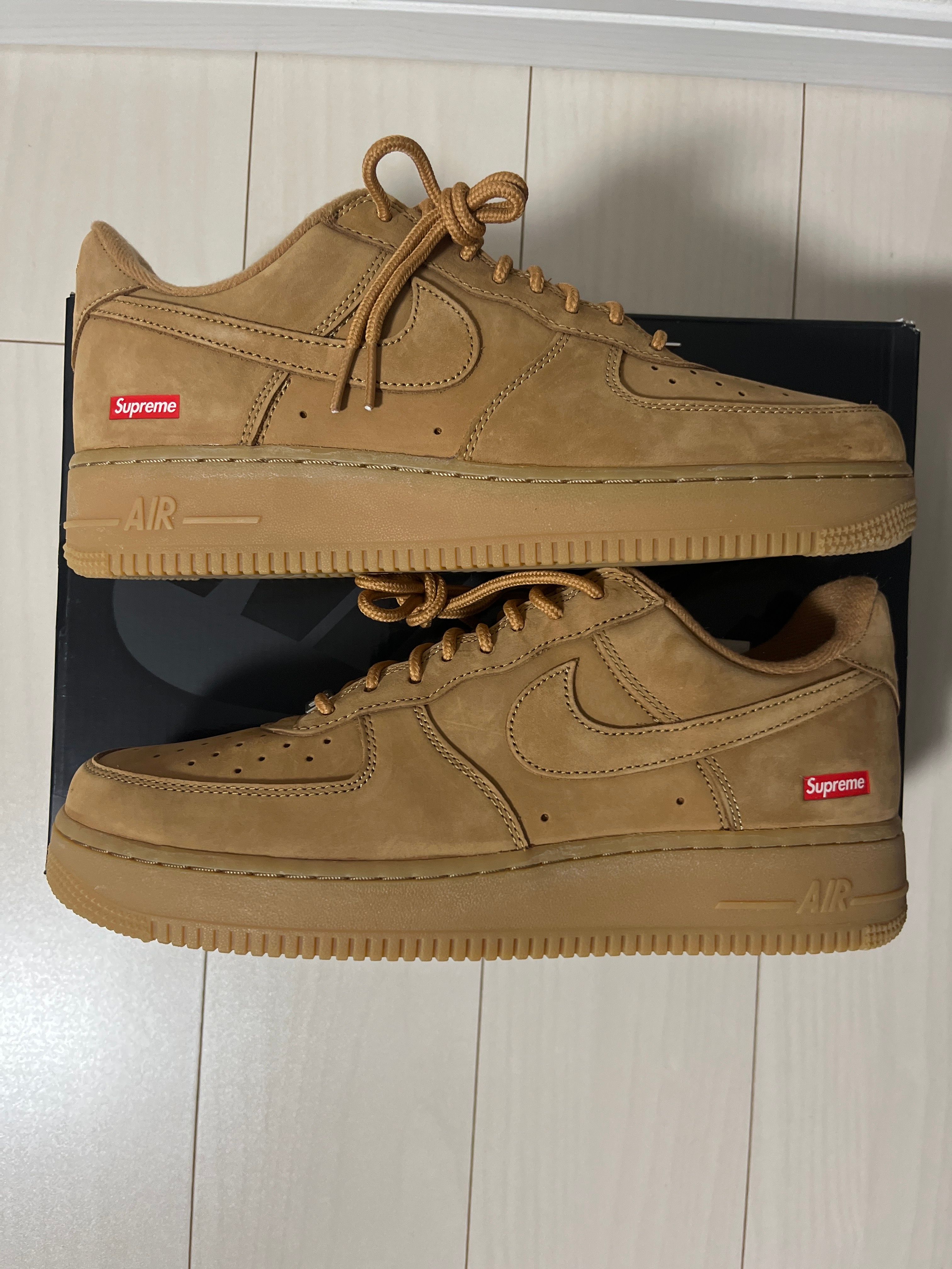 Supreme × Nike Air Force 1 Low "Flax/Wheat"