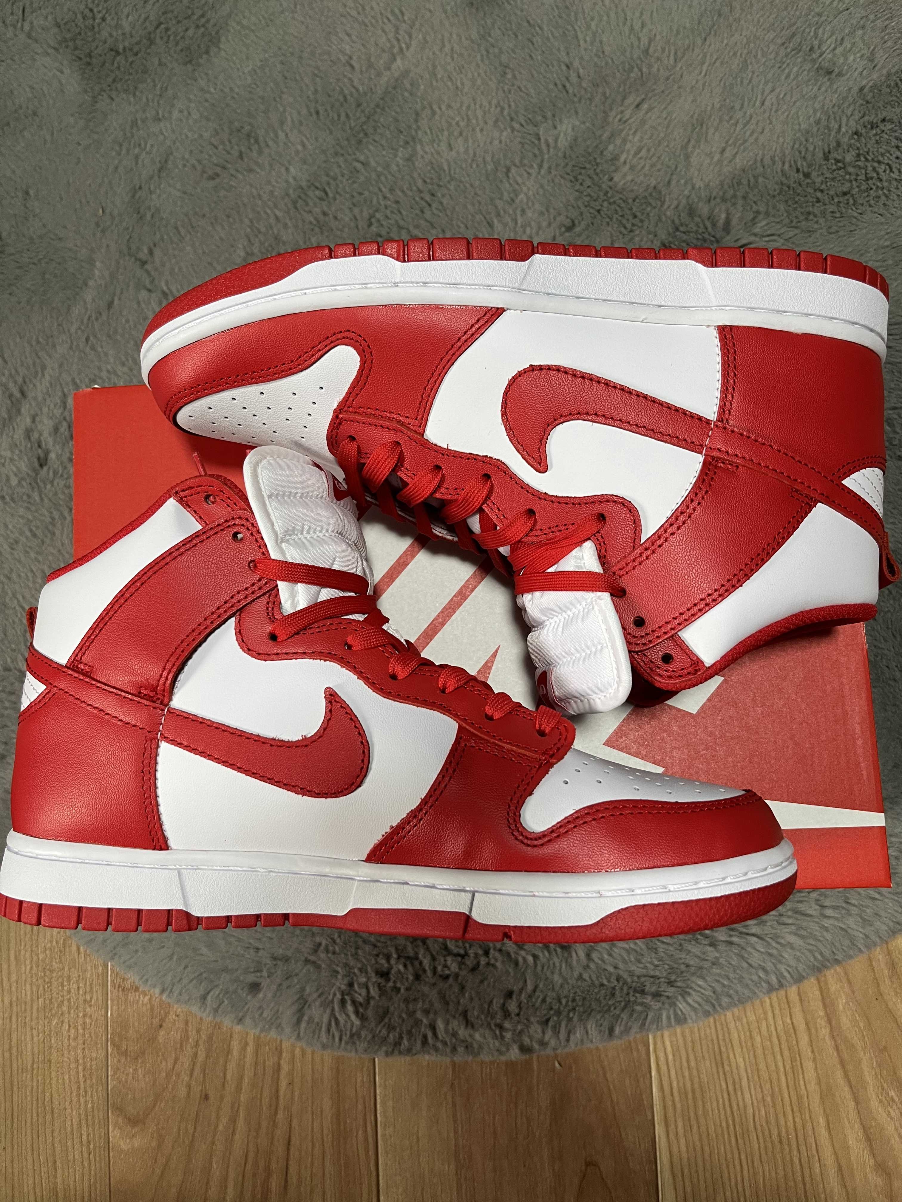 Nike Dunk High "Championship White and Red"