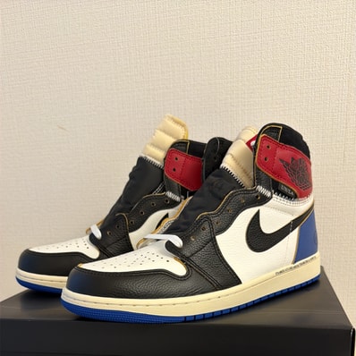 fragment design × UNION × Nike Air Jordan 1 High OG "Black/Varsity Red"