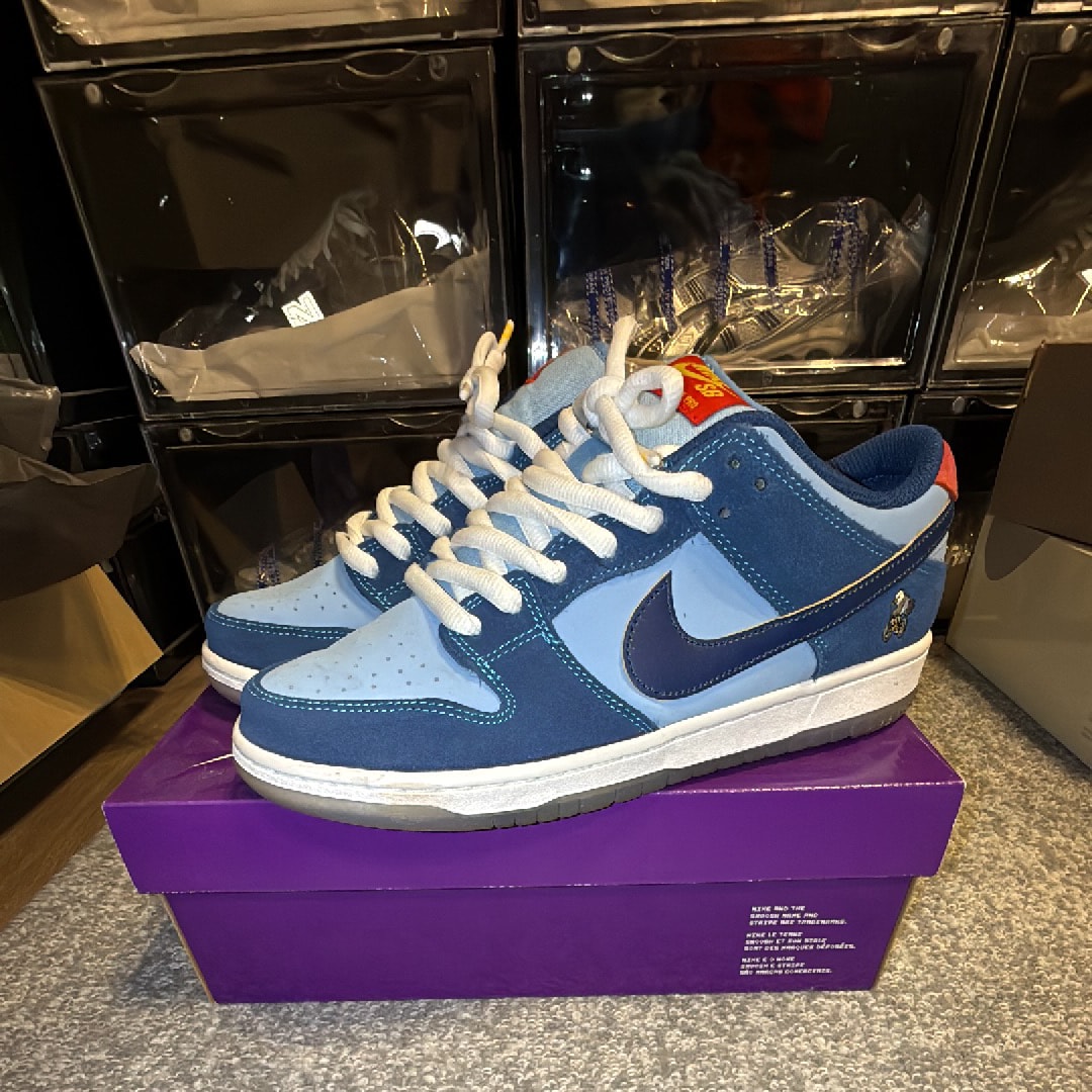 Why So Sad? × Nike SB Dunk Low "Coastal Blue/Speed Yellow-University Red"