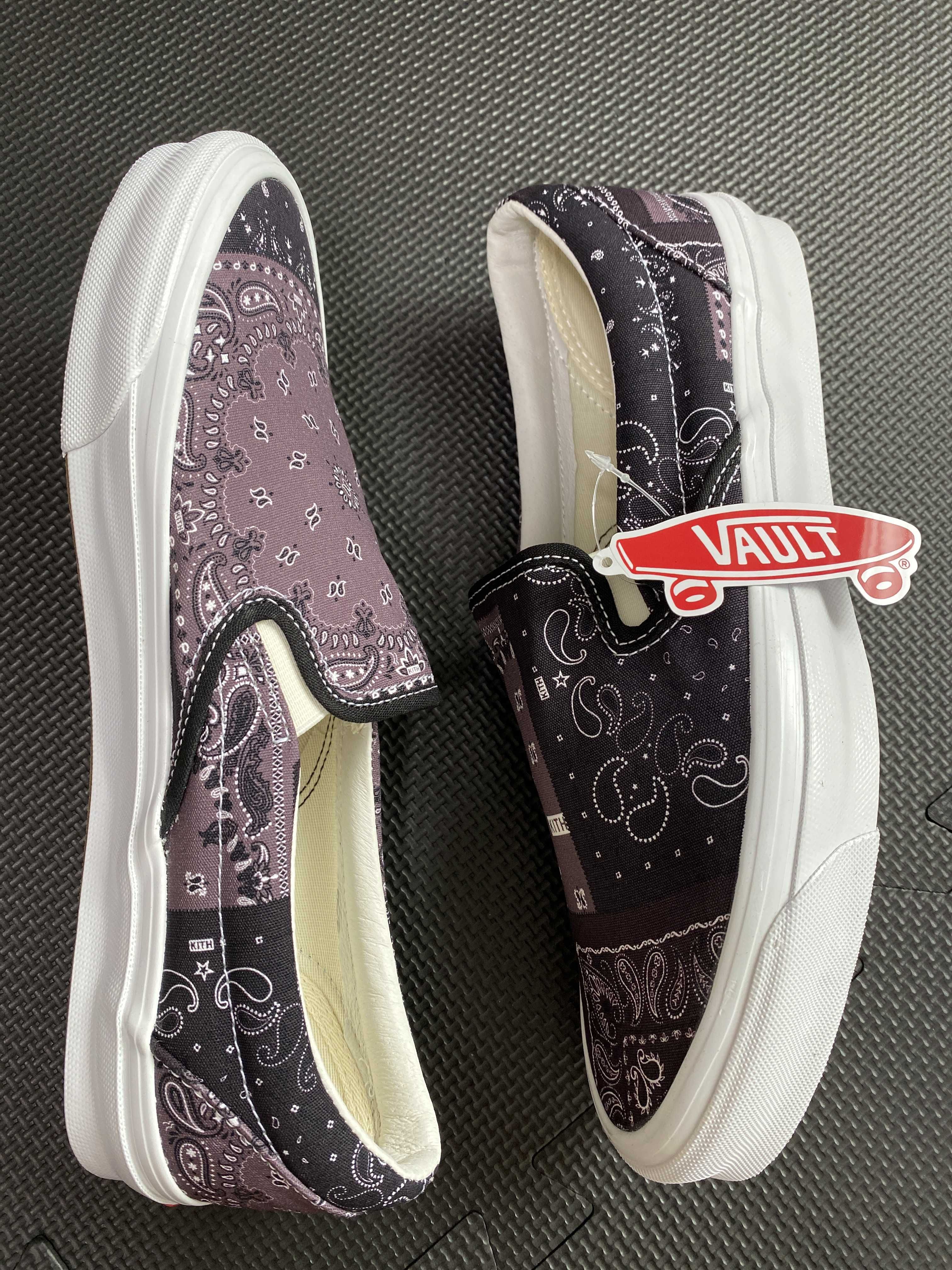 KITH × Vans Vault OG Classic Slip-On LX Bandana "Moonless Night"