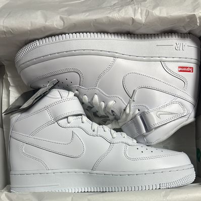Supreme × Nike Air Force 1 Mid "White" FW24