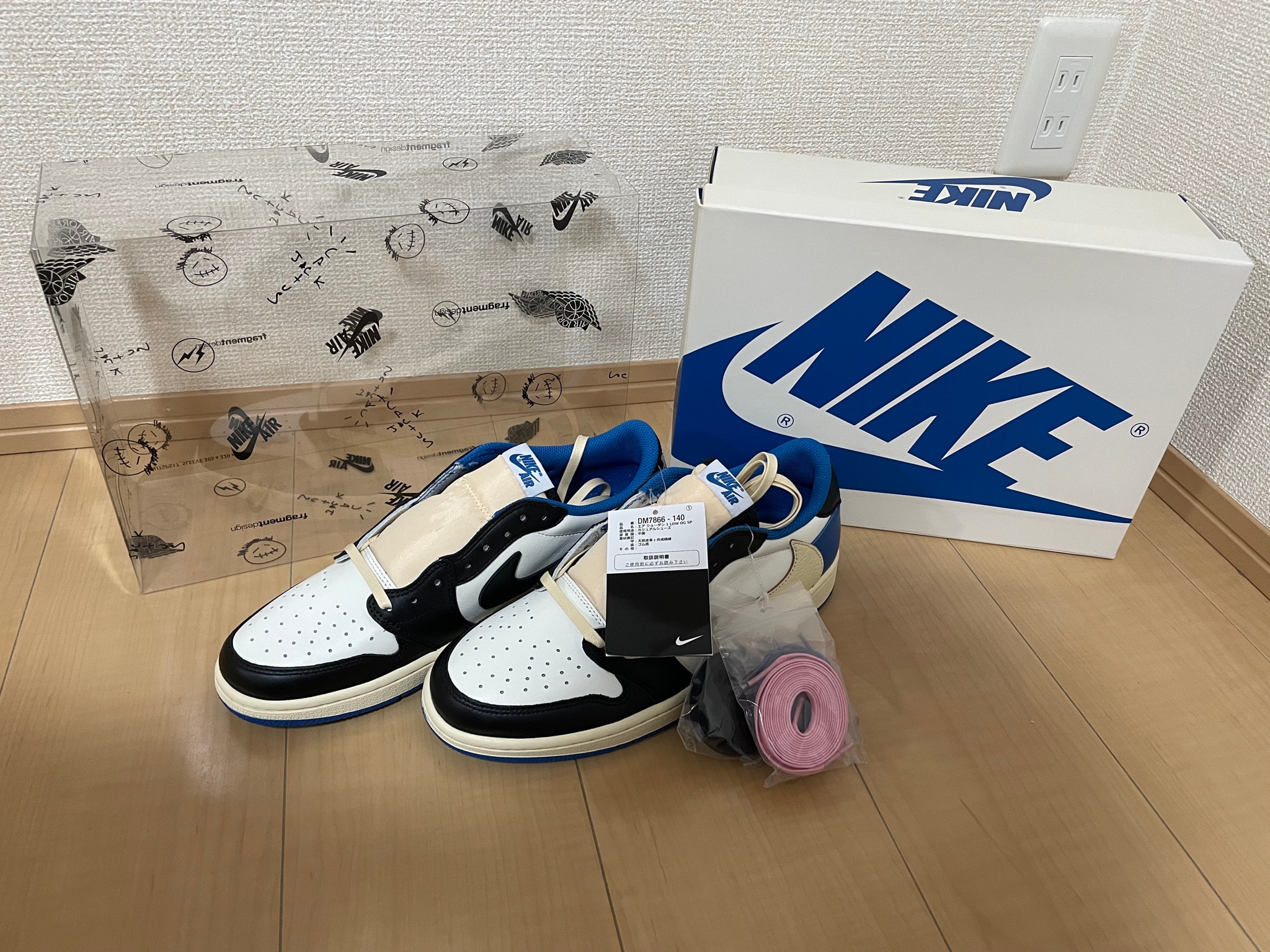 Travis Scott × fragment design × Nike Air Jordan 1 Low OG SP "Military Blue"