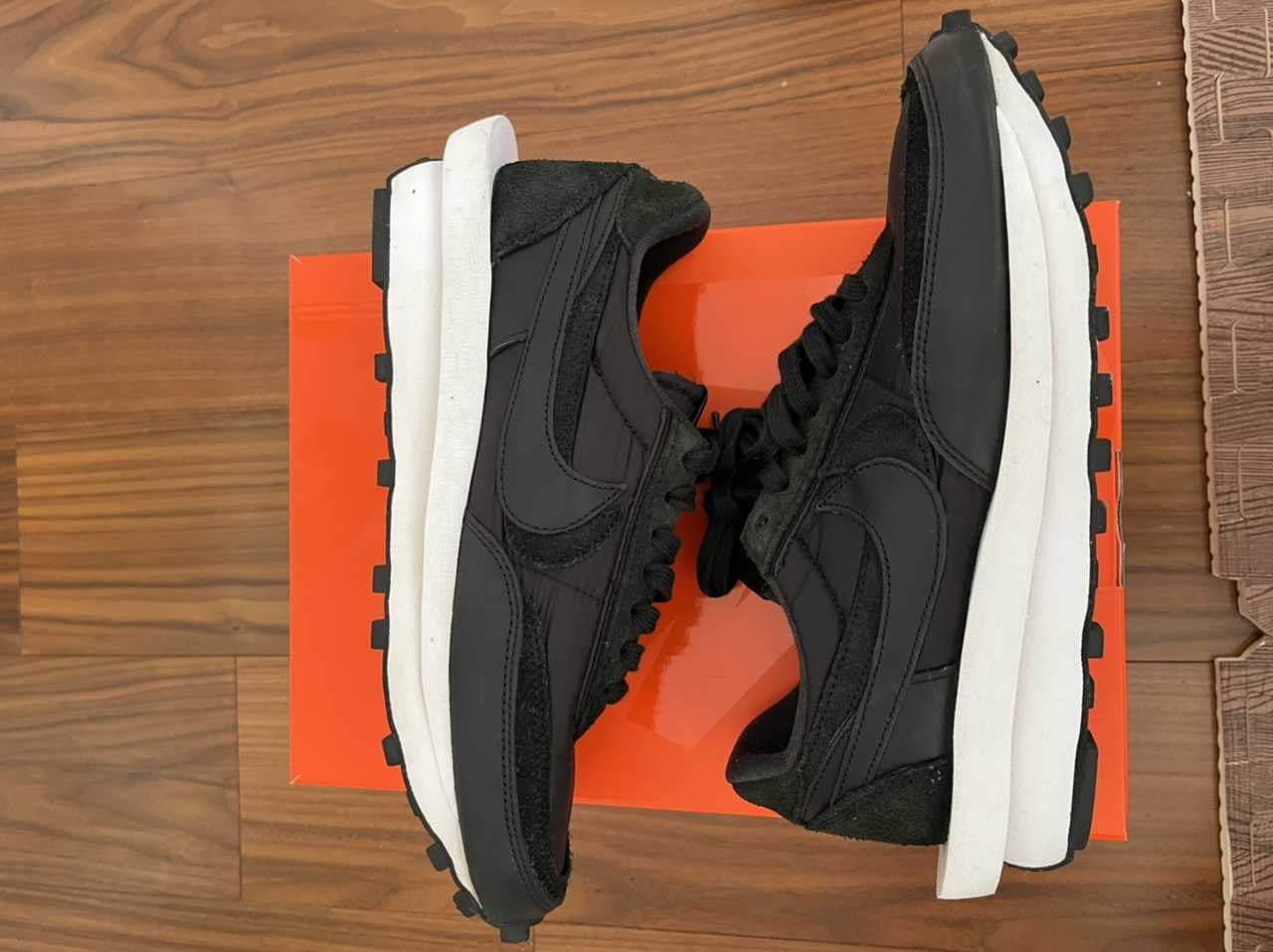 sacai × Nike LDV Waffle "Triple Black"