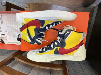 sacai × Nike Blazer Mid "Varsity Maize/Varsity Red"