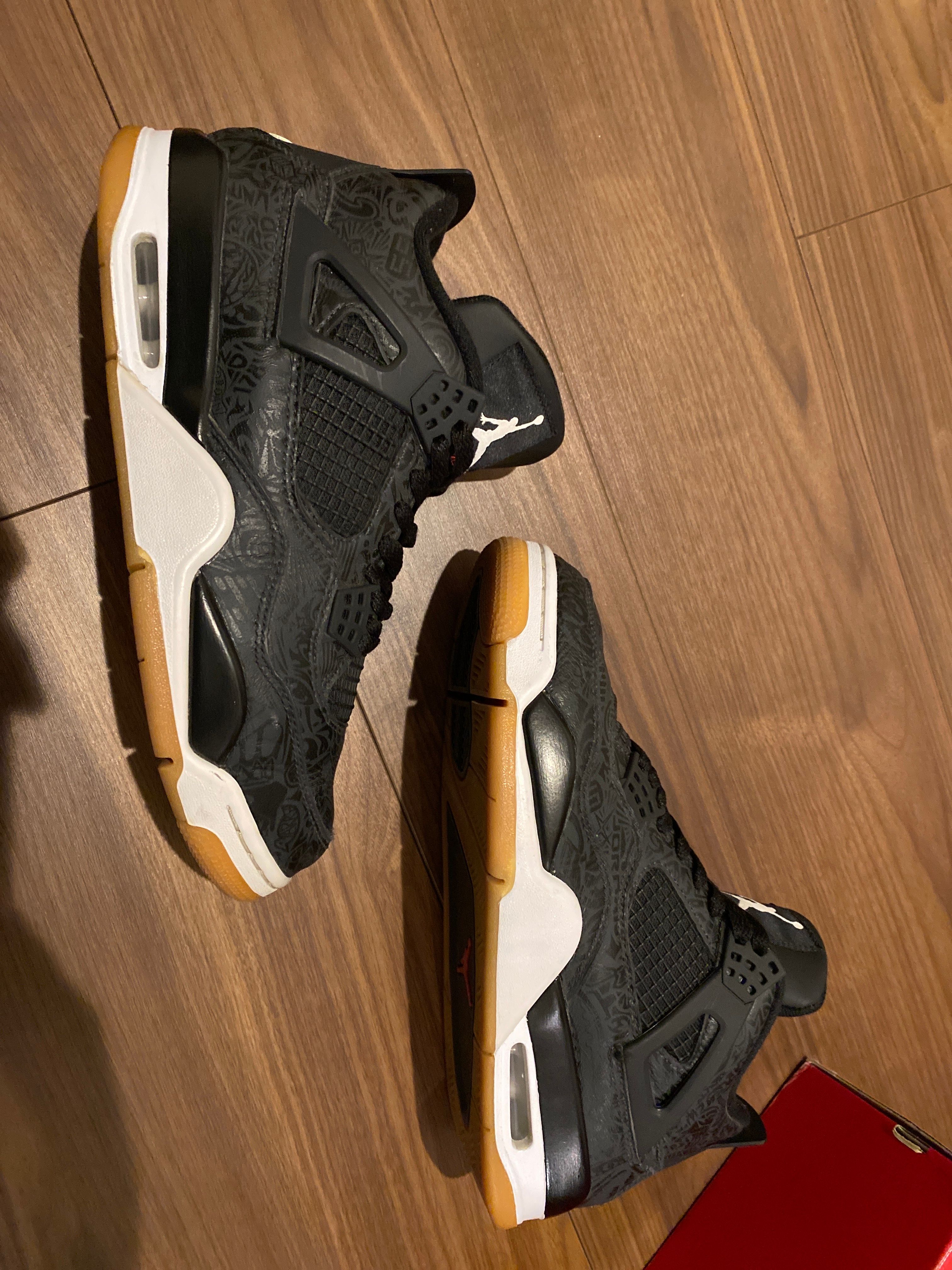 Nike Air Jordan 4 Retro "Laser Black/Gum"