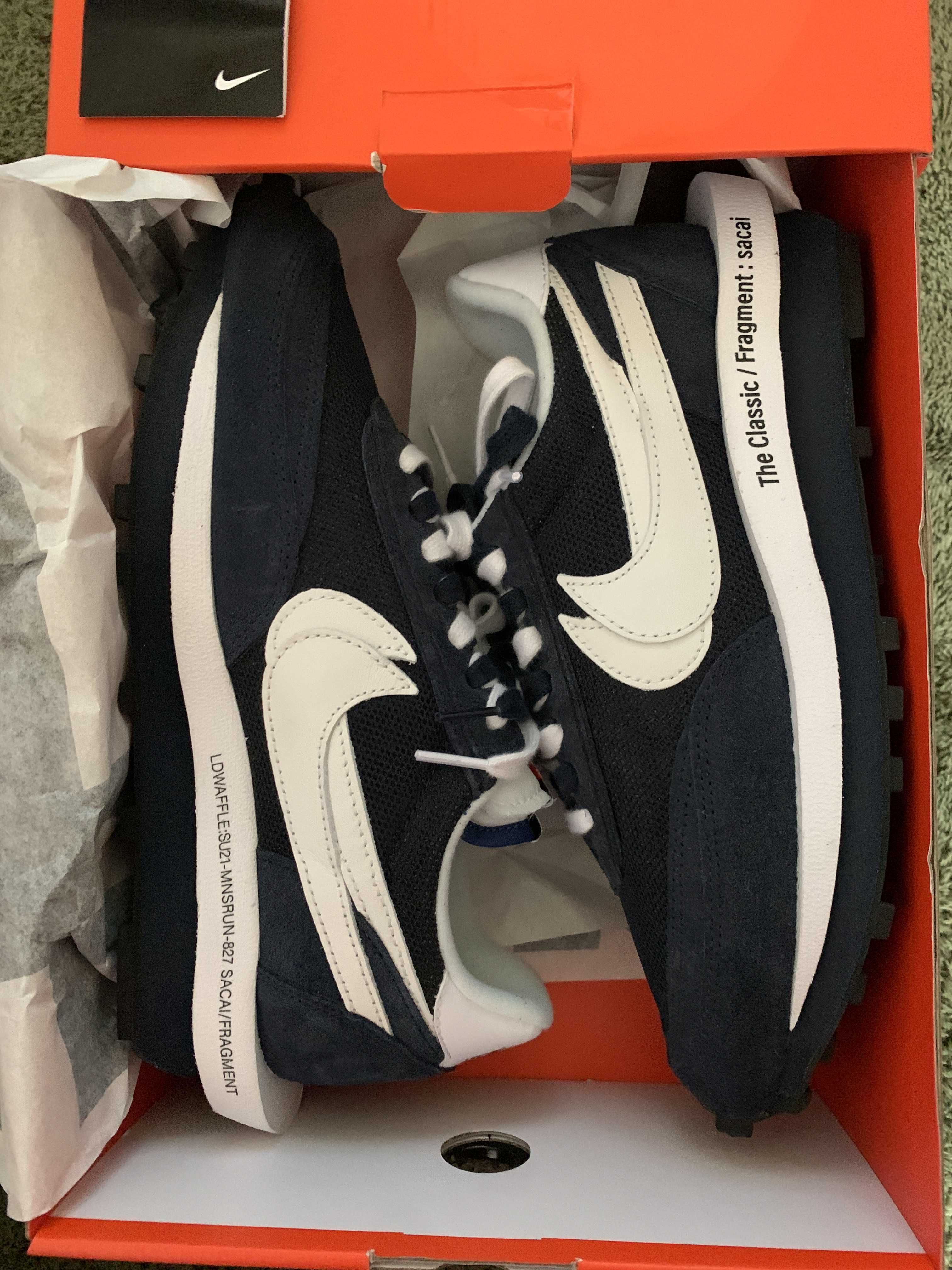 Fragment × sacai × Nike LD Waffle "Blackended Blue"