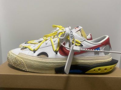 Off-White × Nike Blazer Low "White and University Red"