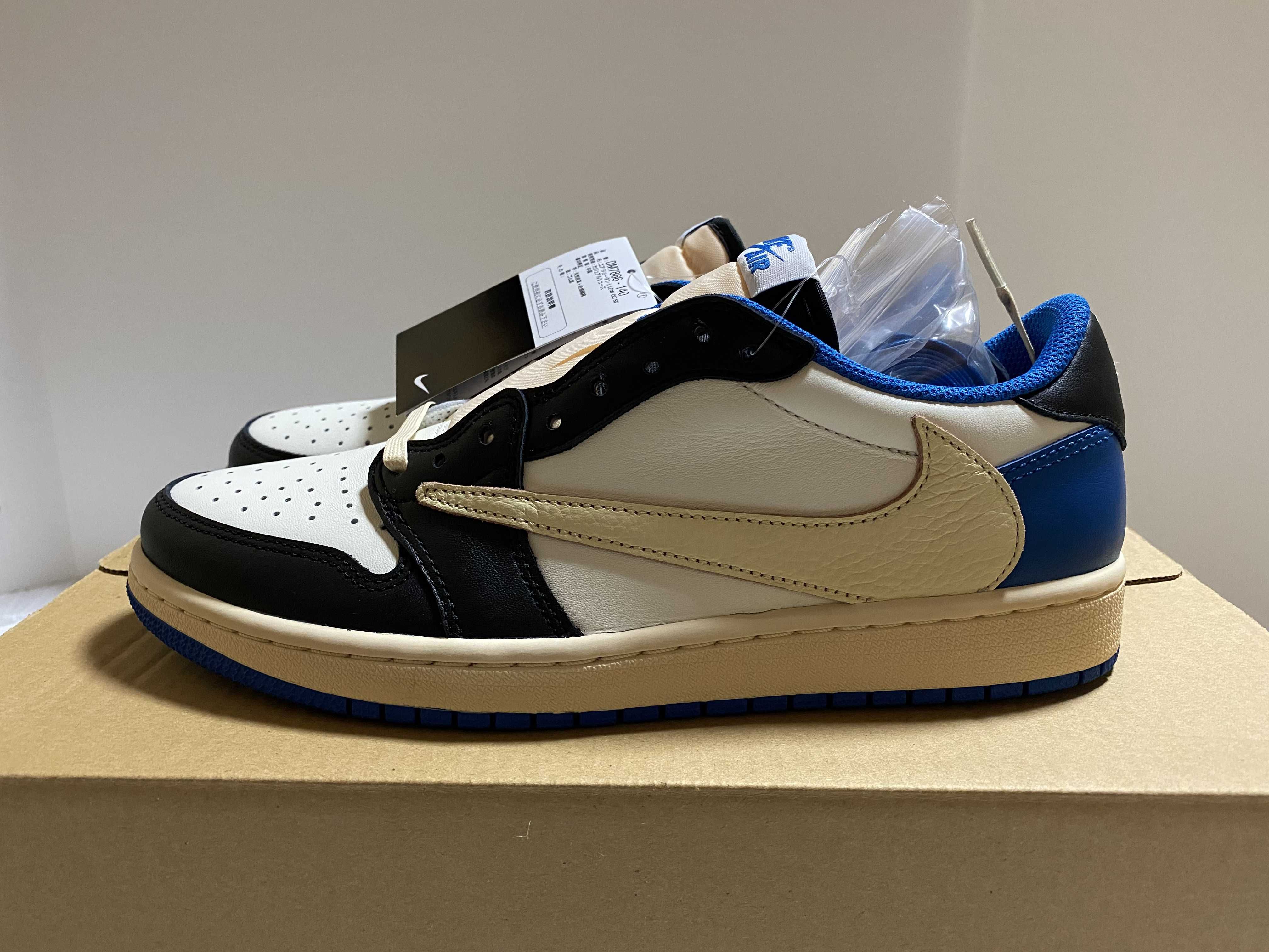 Travis Scott × fragment design × Nike Air Jordan 1 Low OG SP "Military Blue"