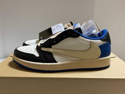 Travis Scott × fragment design × Nike Air Jordan 1 Low OG SP "Military Blue"