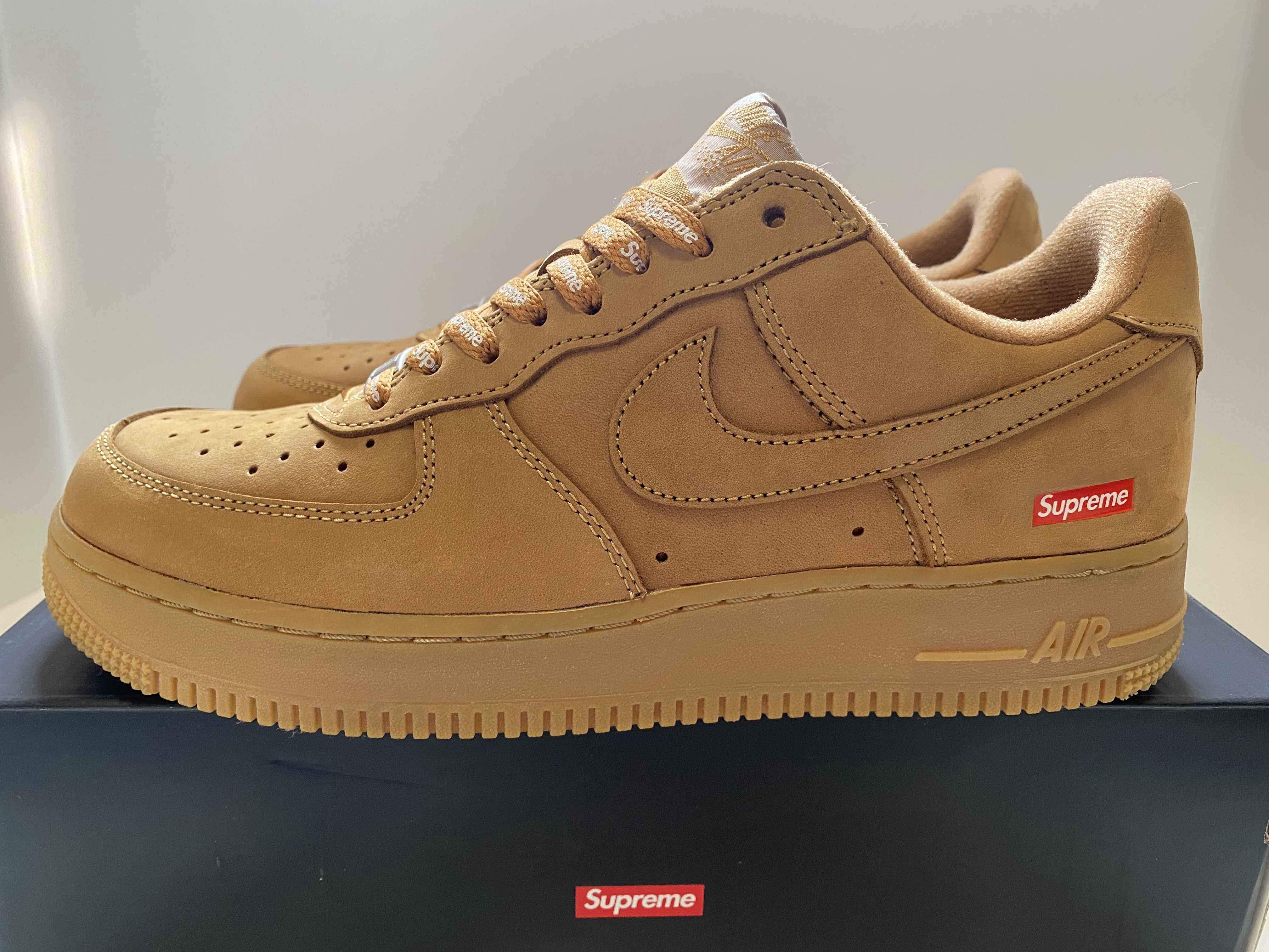 Supreme × Nike Air Force 1 Low "Flax/Wheat"