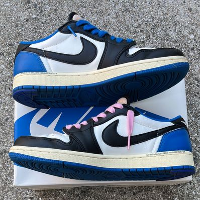 Travis Scott × fragment design × Nike Air Jordan 1 Low OG SP "Military Blue"