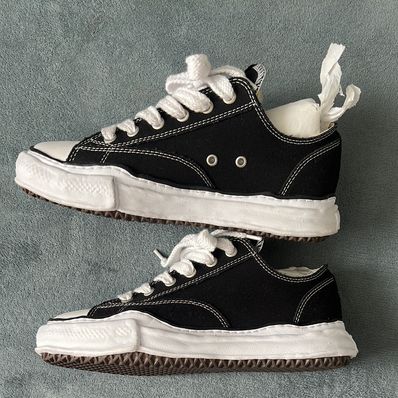 Maison MIHARA YASUHIRO PETERSON OG Sole Canvas Low-top Sneaker "Black" (A01FW702)