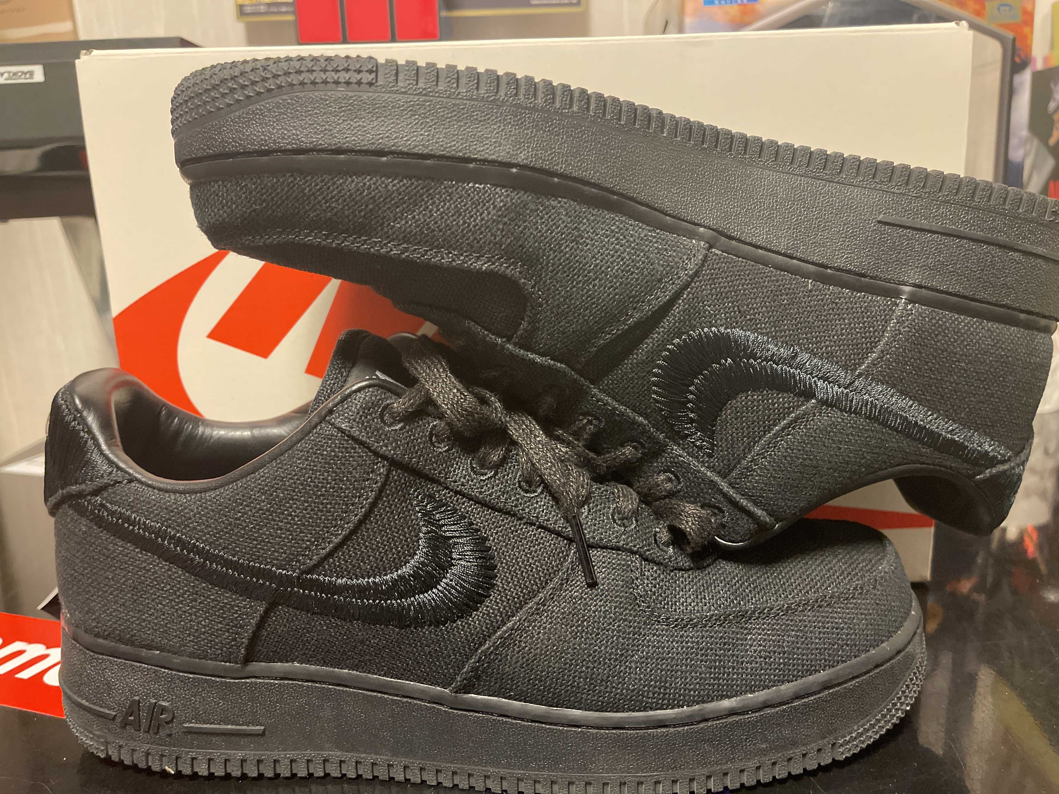 Stussy × Nike Air Force 1 Low "Triple Black"