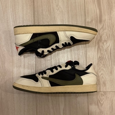 Travis Scott × Nike PS Jordan 1 Low OG SP "Medium Olive"