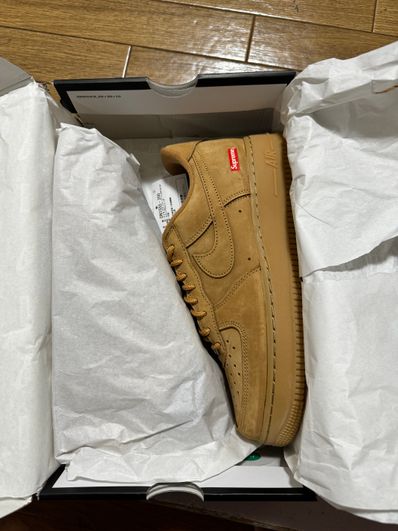 Supreme × Nike Air Force 1 Low "Flax/Wheat"