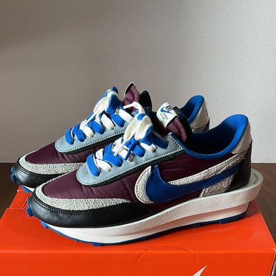 UNDERCOVER × sacai × Nike LD Waffle "Night Maroon/Pale Ivory-Ground Grey-Team Royal"