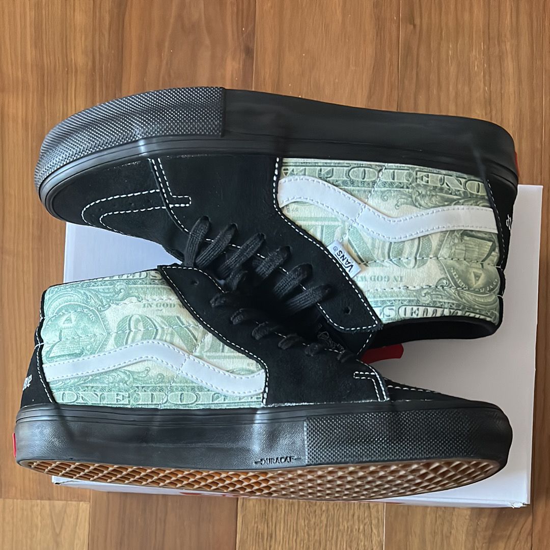 Supreme × Vans Dollar Skate Grosso Mid "Black"