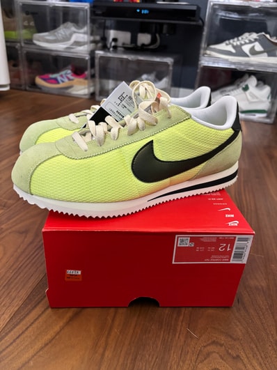 Nike Cortez TXT "Light Lemon Twist/Black/Coconut Milk/White"
