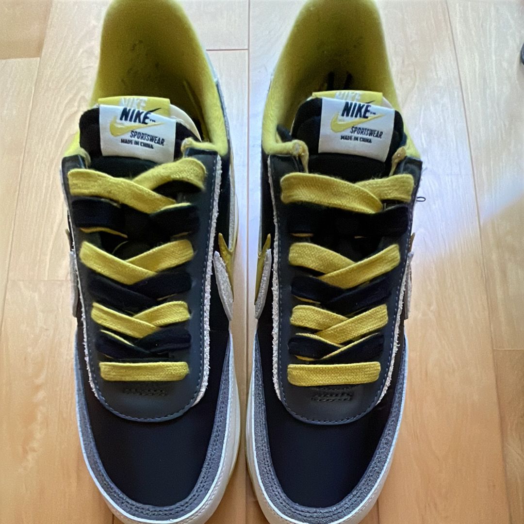 UNDERCOVER × sacai × Nike LD Waffle "Black/Sail-Dark Grey-Bright Citron"