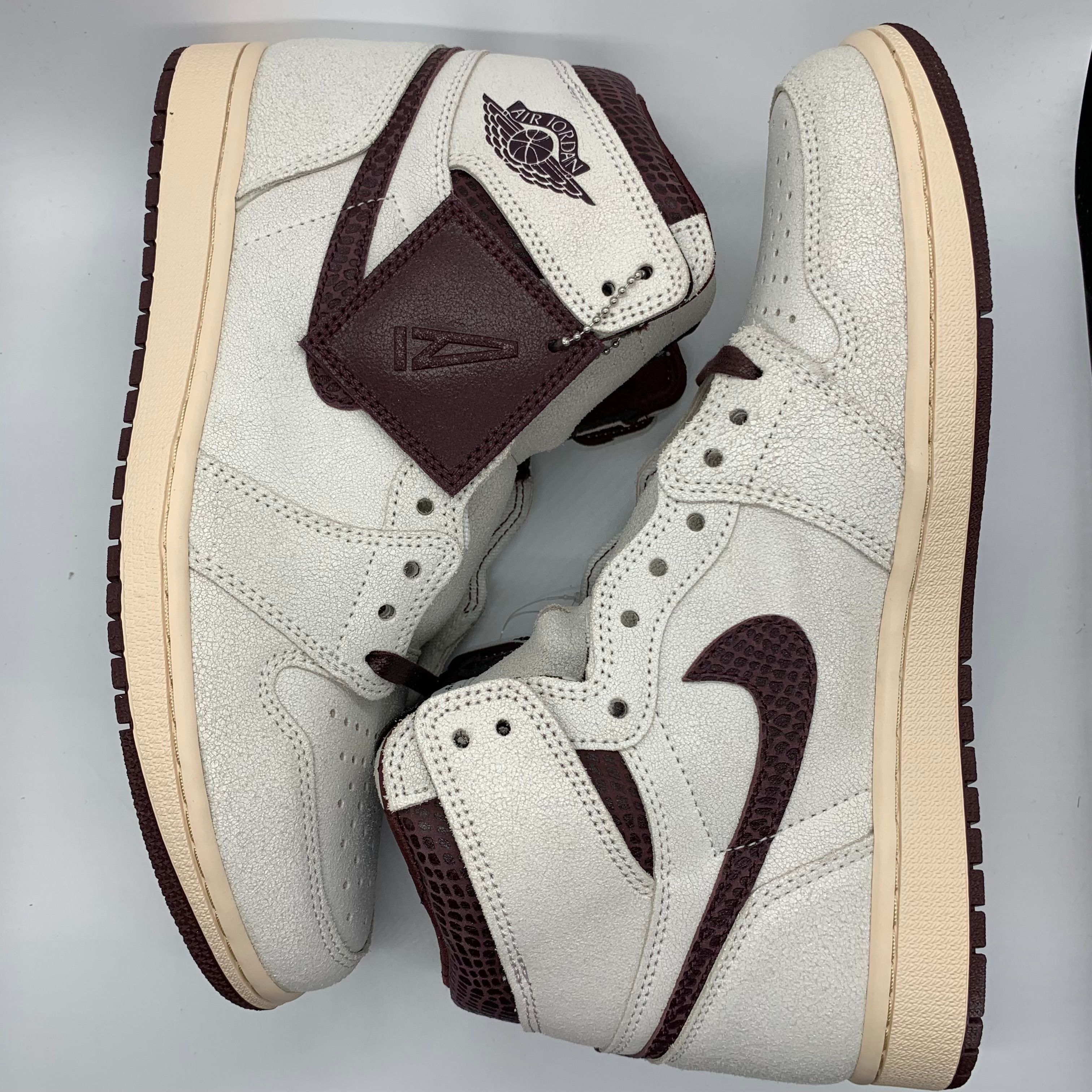 A Ma Maniere × Nike Air Jordan 1 Retro High OG "Sail and Burgundy"