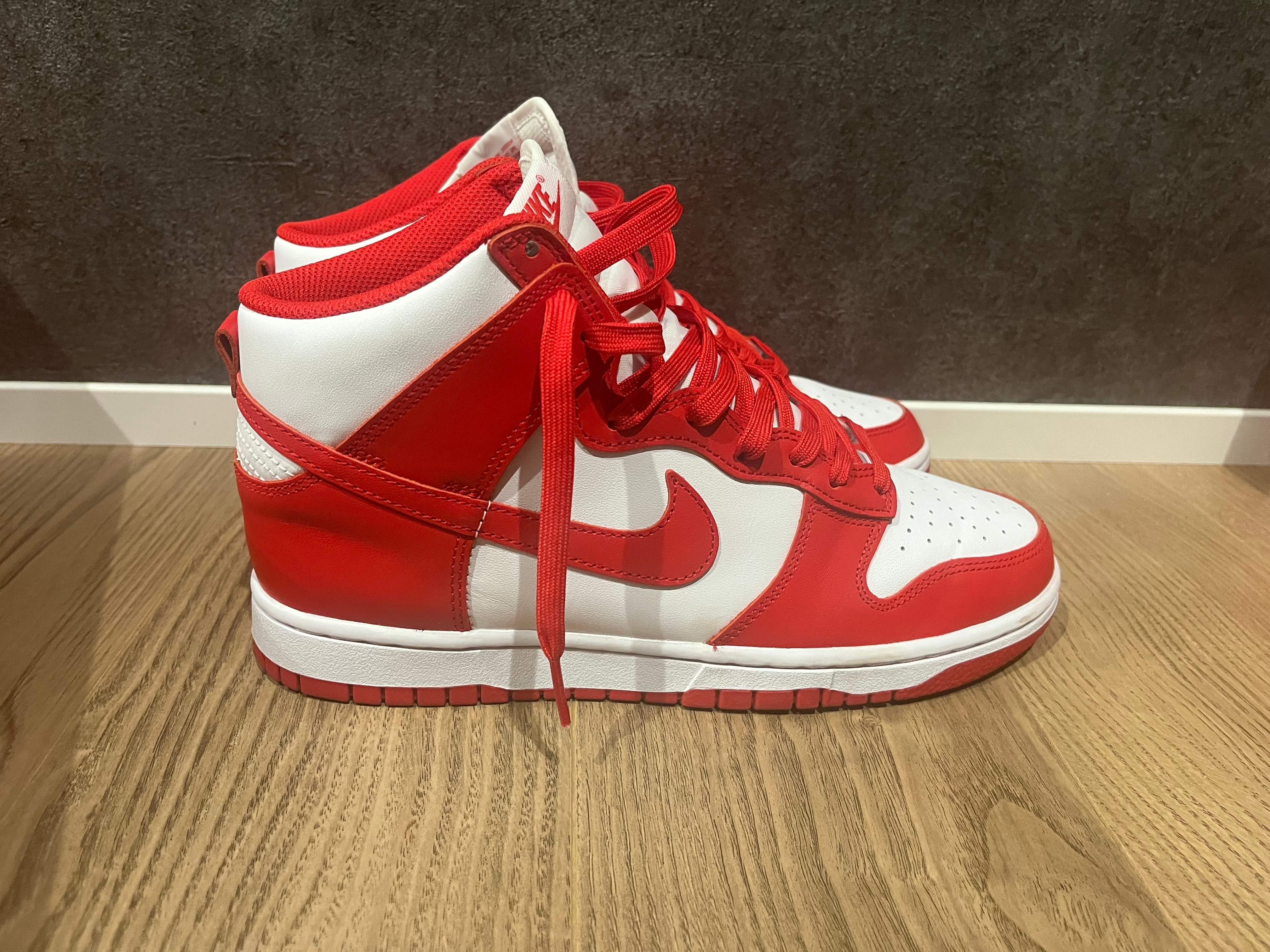 Nike Dunk High "Championship White and Red"