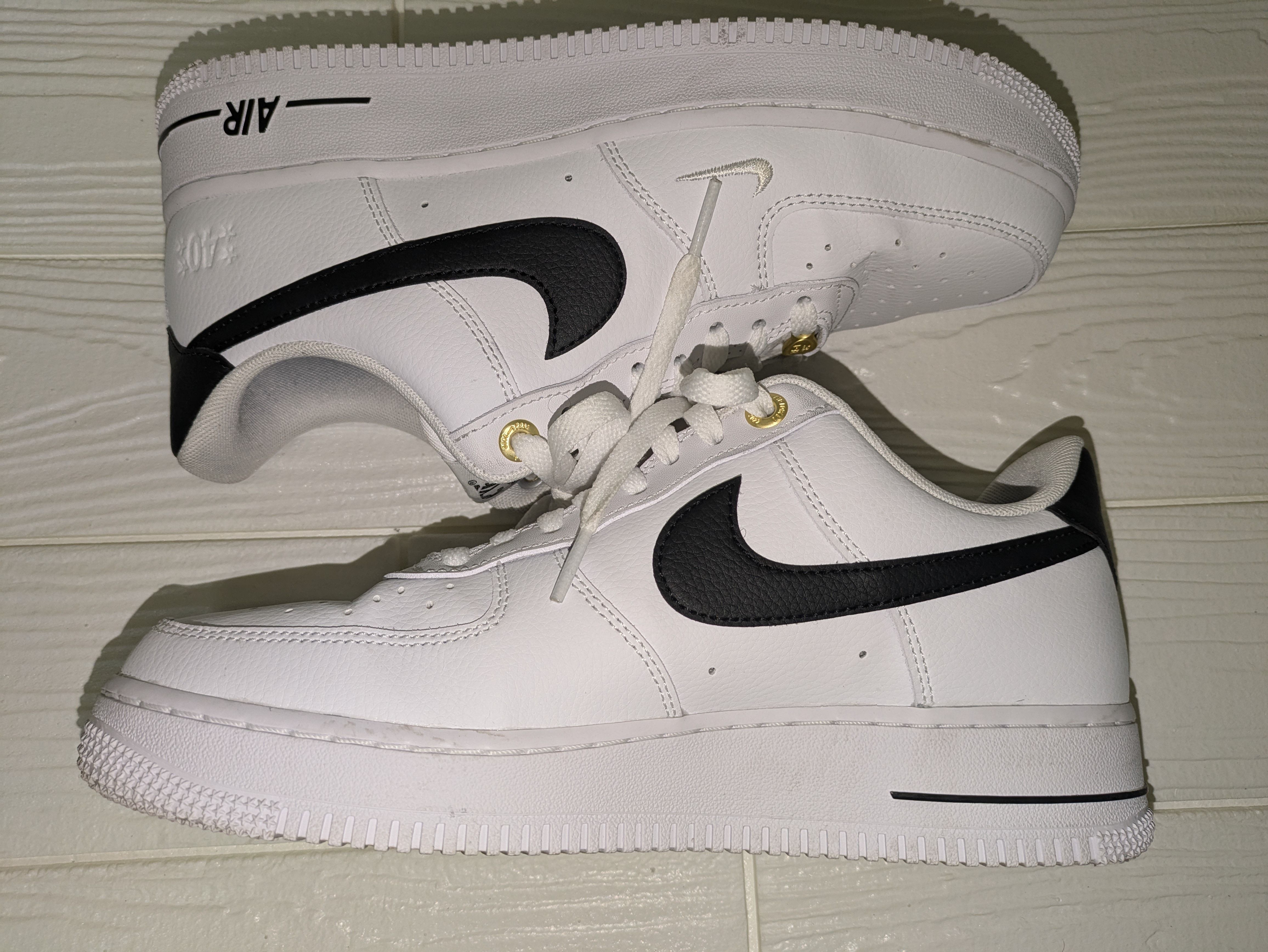 Nike Air Force 1 Low '07 LV8 40th Anniversary "Black/White-Metallic Gold"