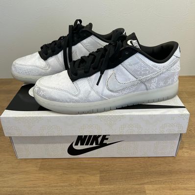 CLOT × Fragment × Nike Dunk Low "Black and White"