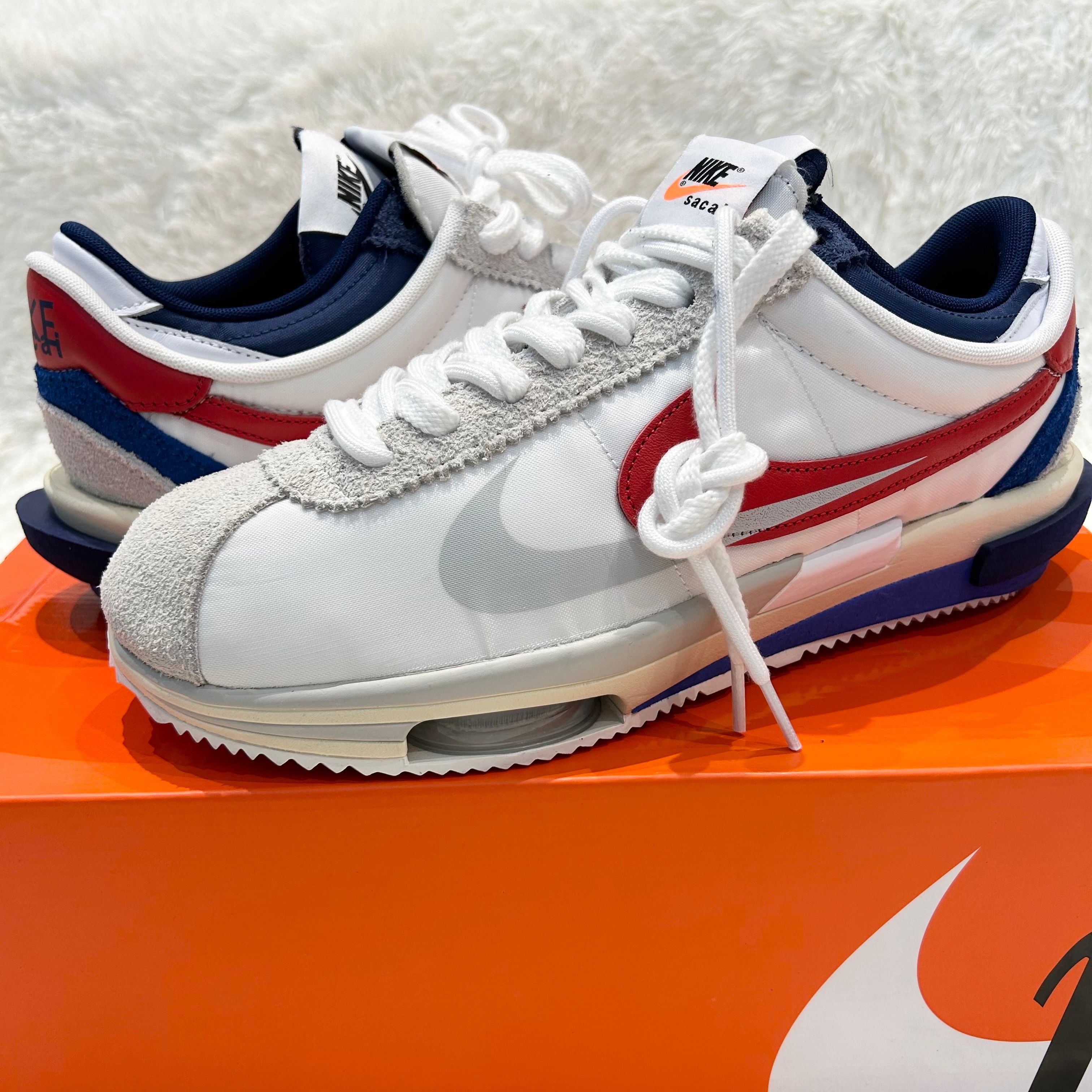 sacai × Nike Zoom Cortez "White and University Red"