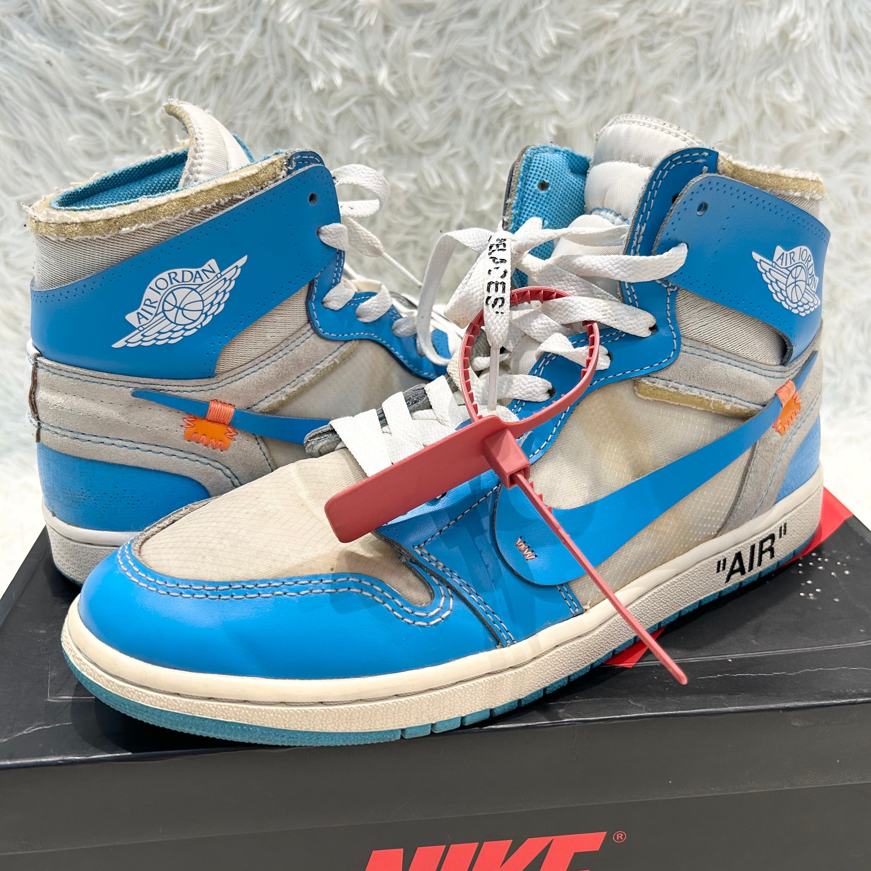 Off-White × Nike Air Jordan 1 High UNC "White/Dark Powder Blue"