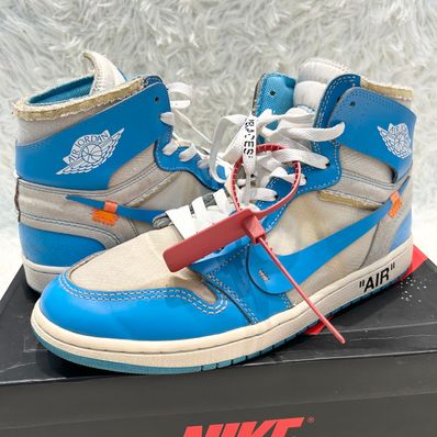 Off-White × Nike Air Jordan 1 High UNC "White/Dark Powder Blue"