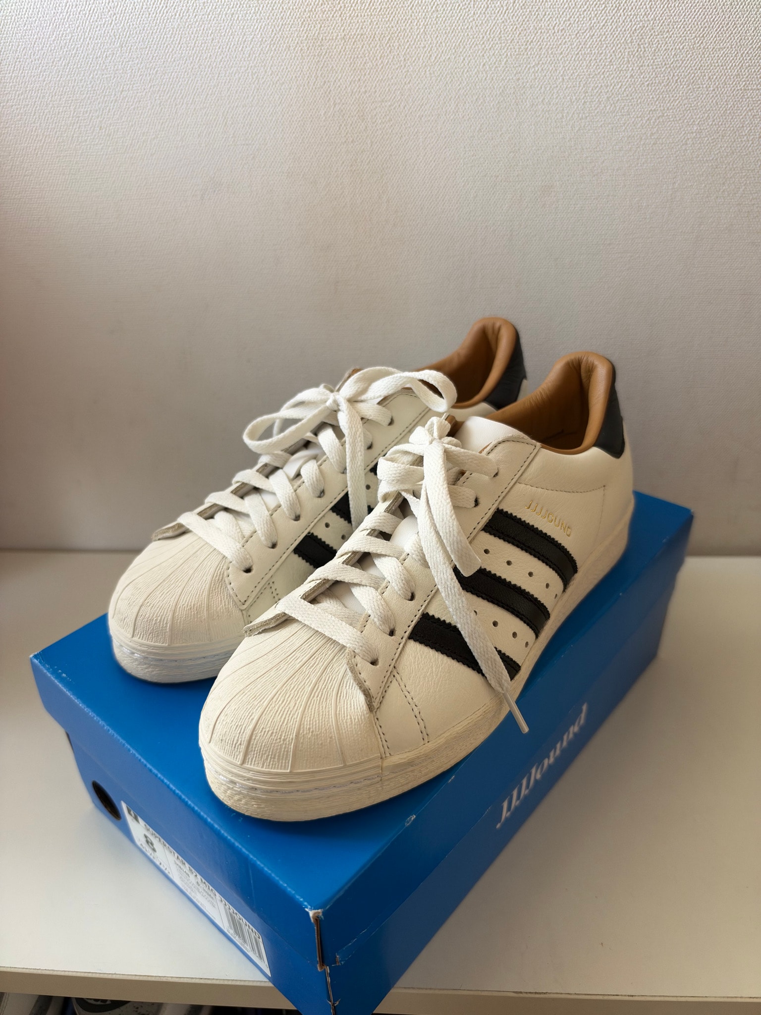 JJJJound × adidas Superstar 82 Made in Germany "Off White/Core Black/Off White"