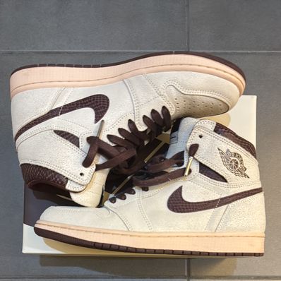 A Ma Maniere × Nike Air Jordan 1 Retro High OG "Sail and Burgundy"