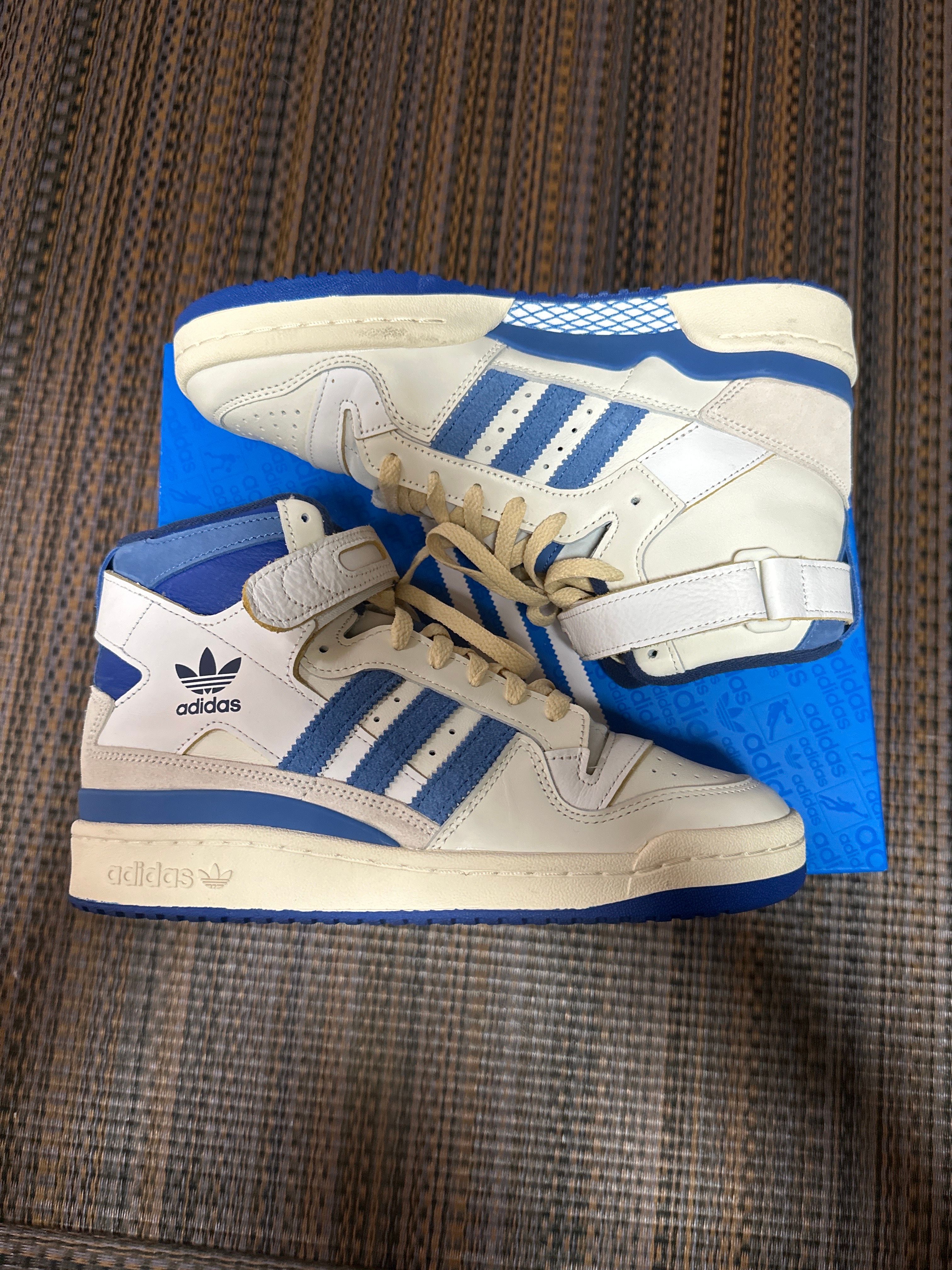 adidas Forum 84 High Blue Thread "Off White-Bright Blue/Footwear White"