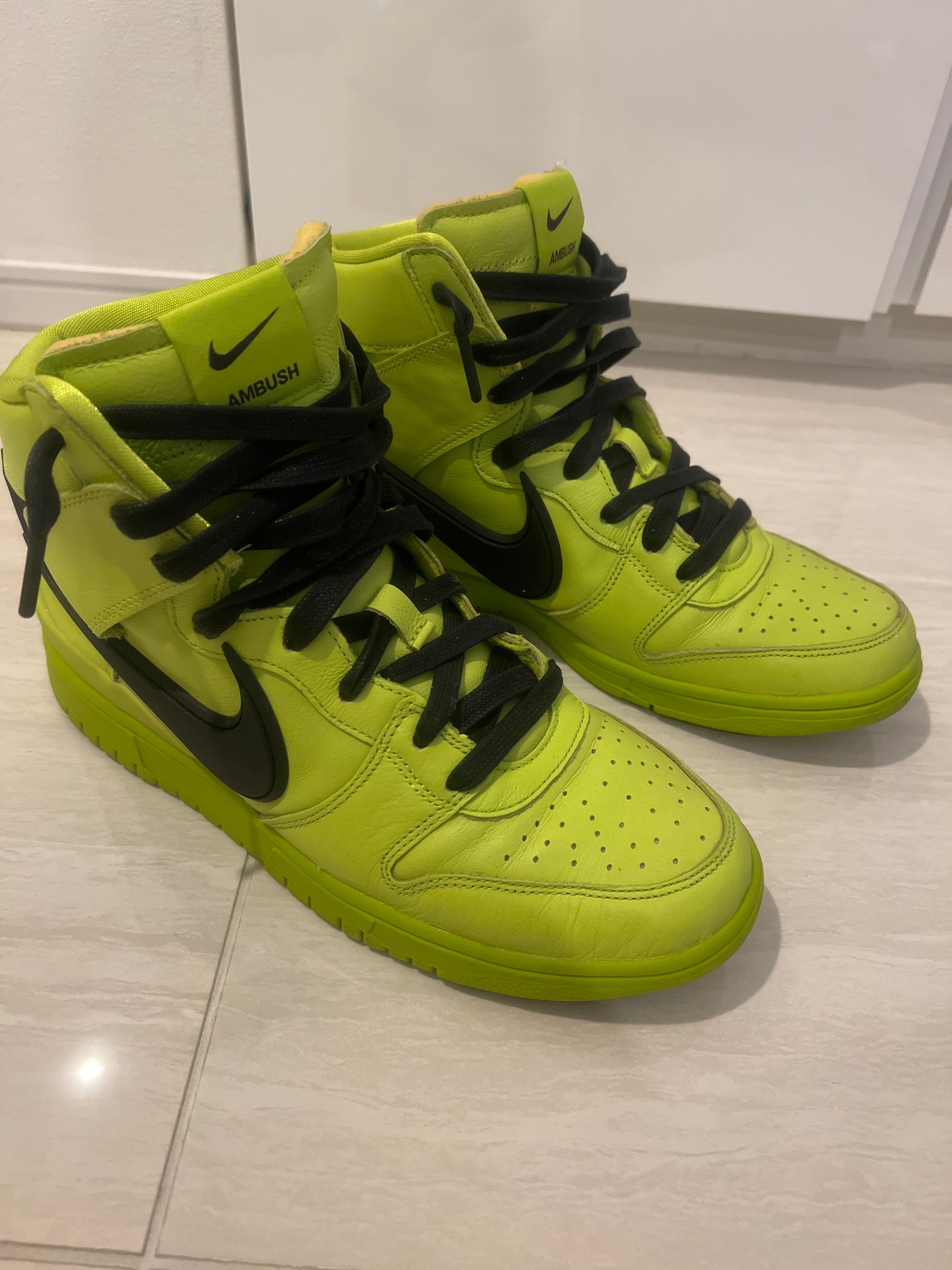 AMBUSH × NIKE DUNK HIGH "FLASH LIME"