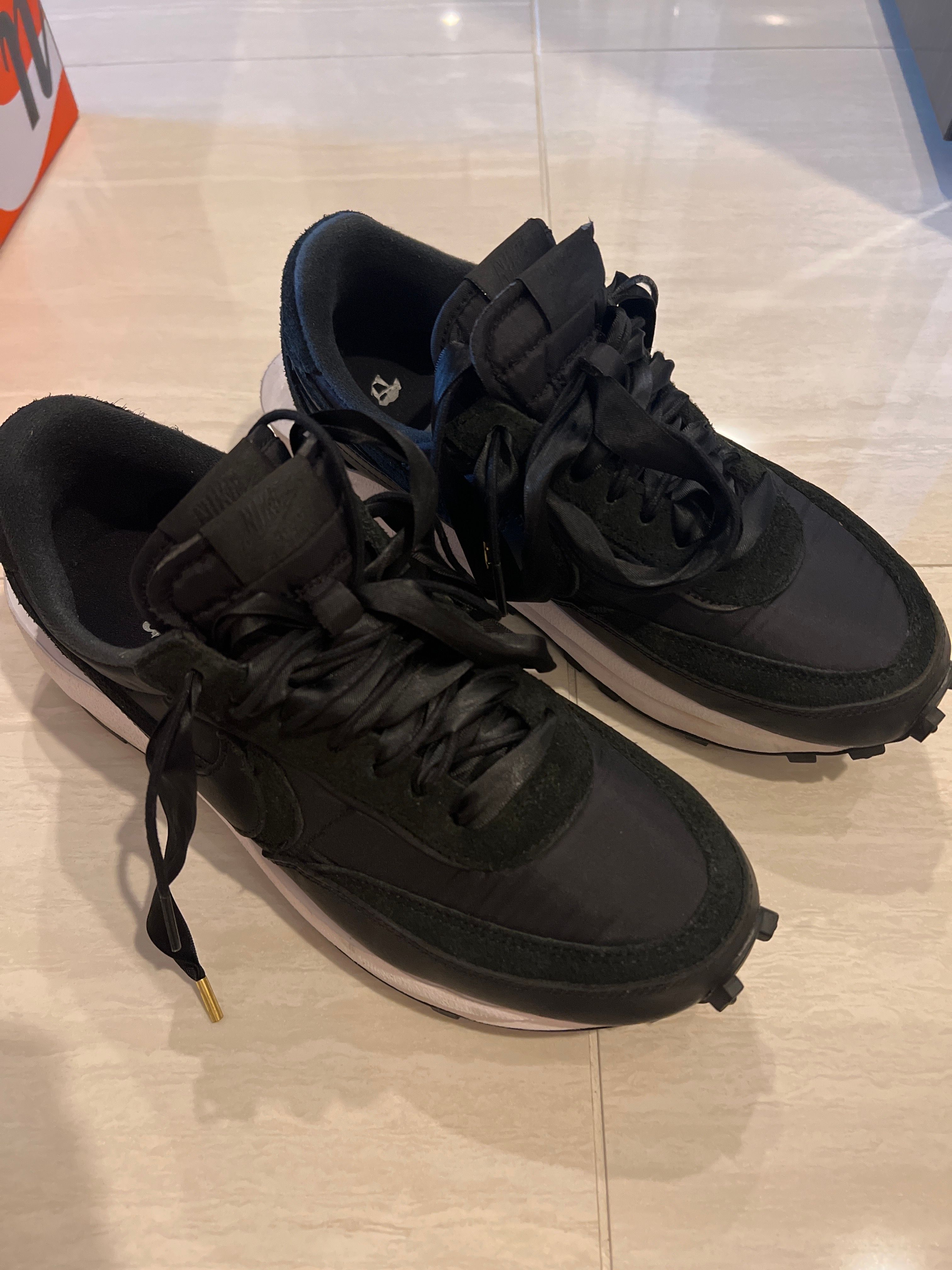 sacai × Nike LDV Waffle "Triple Black"