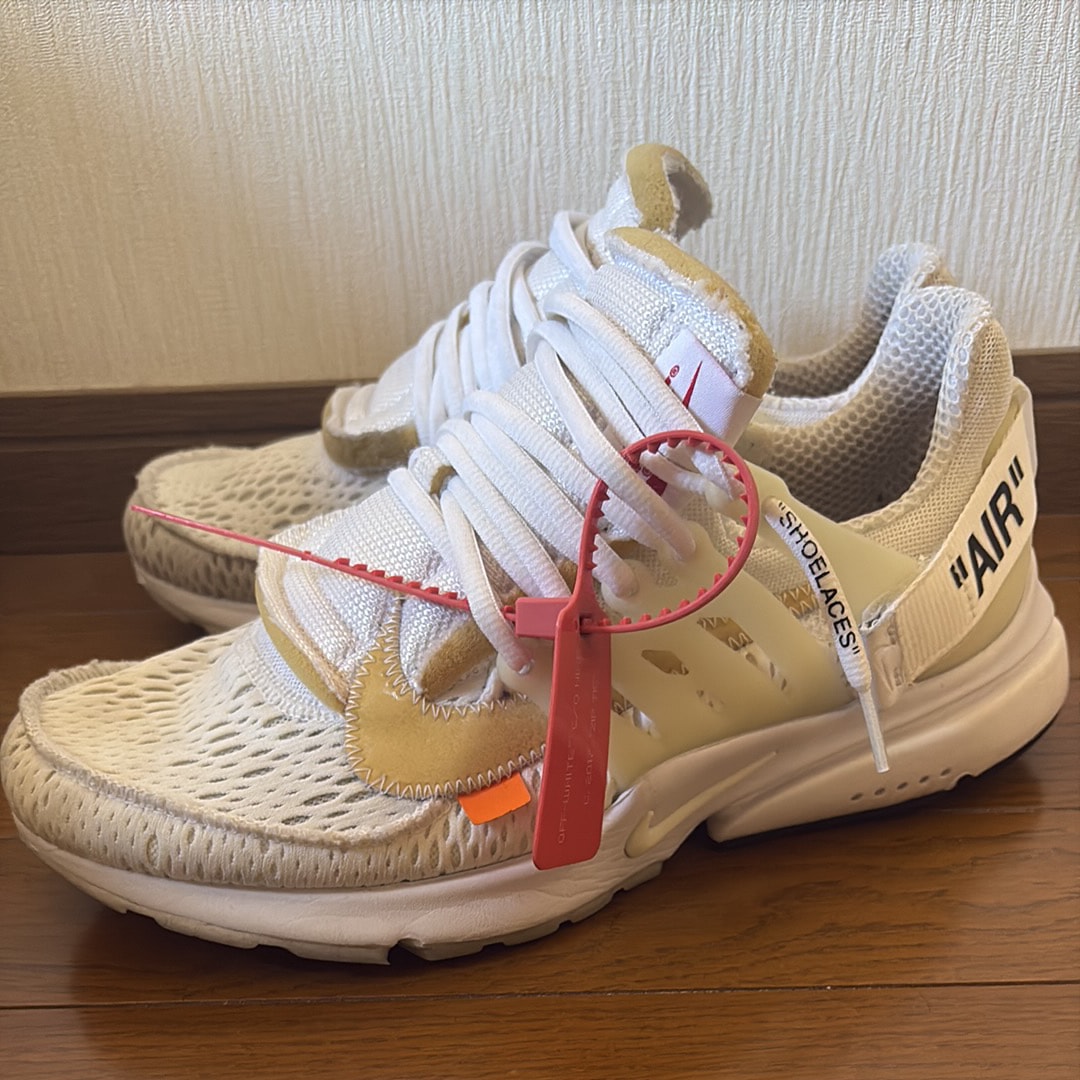 オフホワイト×ナイキ エアプレスト "ホワイト/ブラック/コーン"