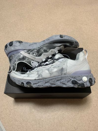 KENDRICK LAMAR×NIKE REACT ELEMENT 55 "PURE PLATINUM/CLEAR-WOLF GREY-BLACK"