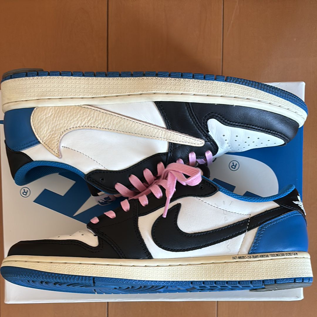 Travis Scott × fragment design × Nike Air Jordan 1 Low OG SP "Military Blue"