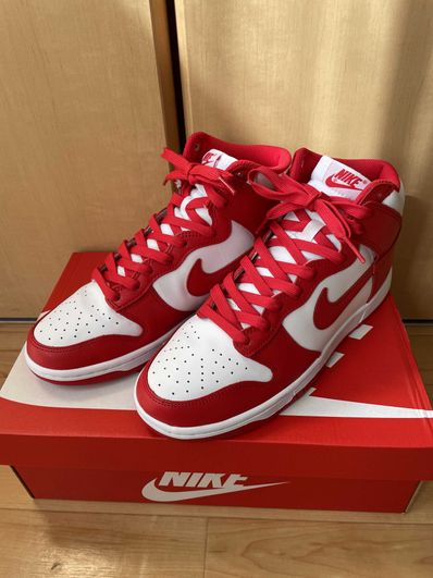 Nike Dunk High "Championship White and Red"