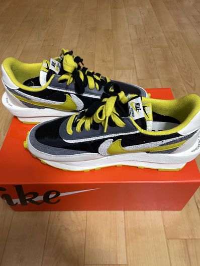 UNDERCOVER × sacai × Nike LD Waffle "Black/Sail-Dark Grey-Bright Citron"