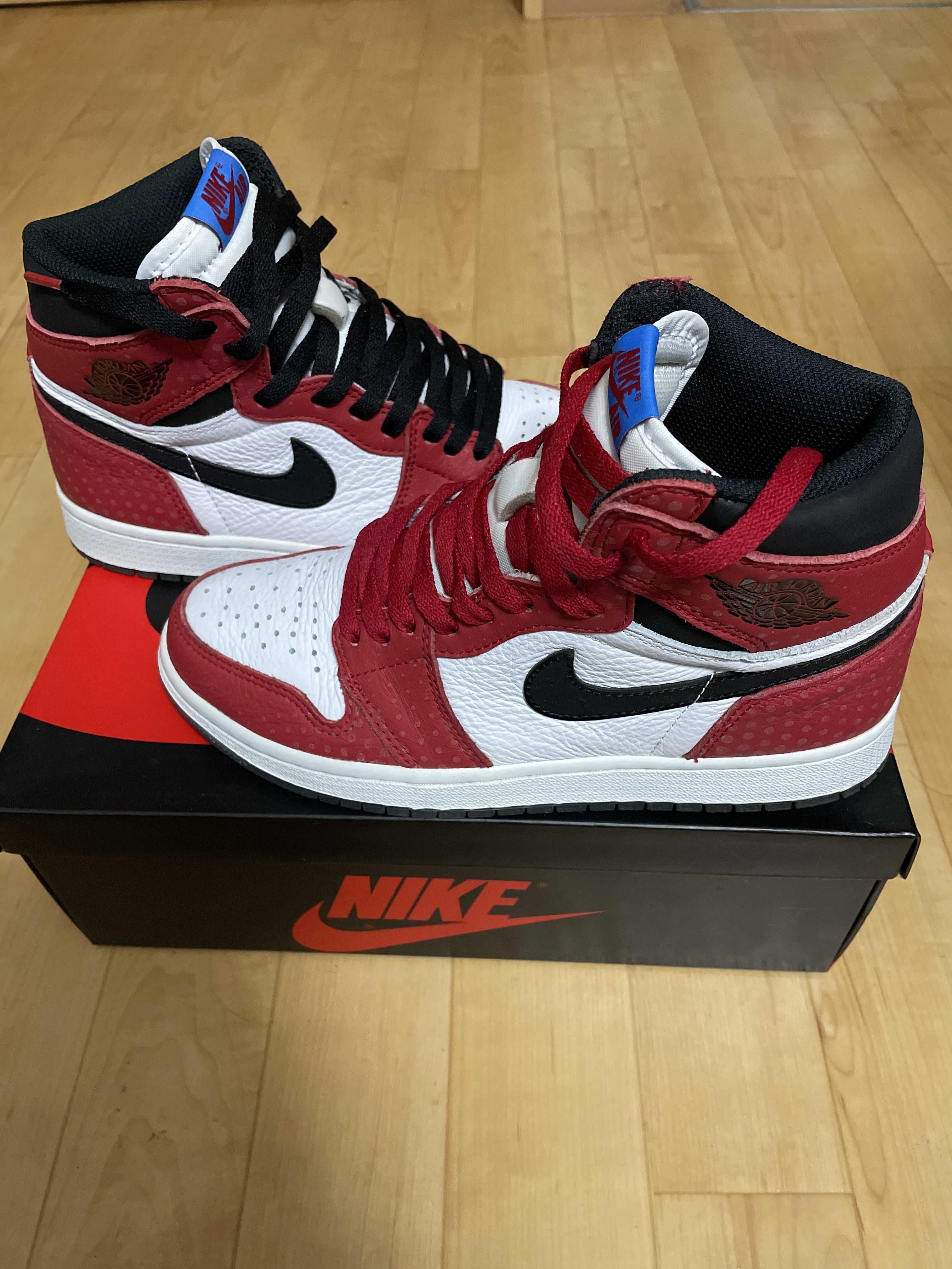 Spiderman × Nike Air Jordan 1 Origin Story "Gym Red/White/Photo Blue/Black"