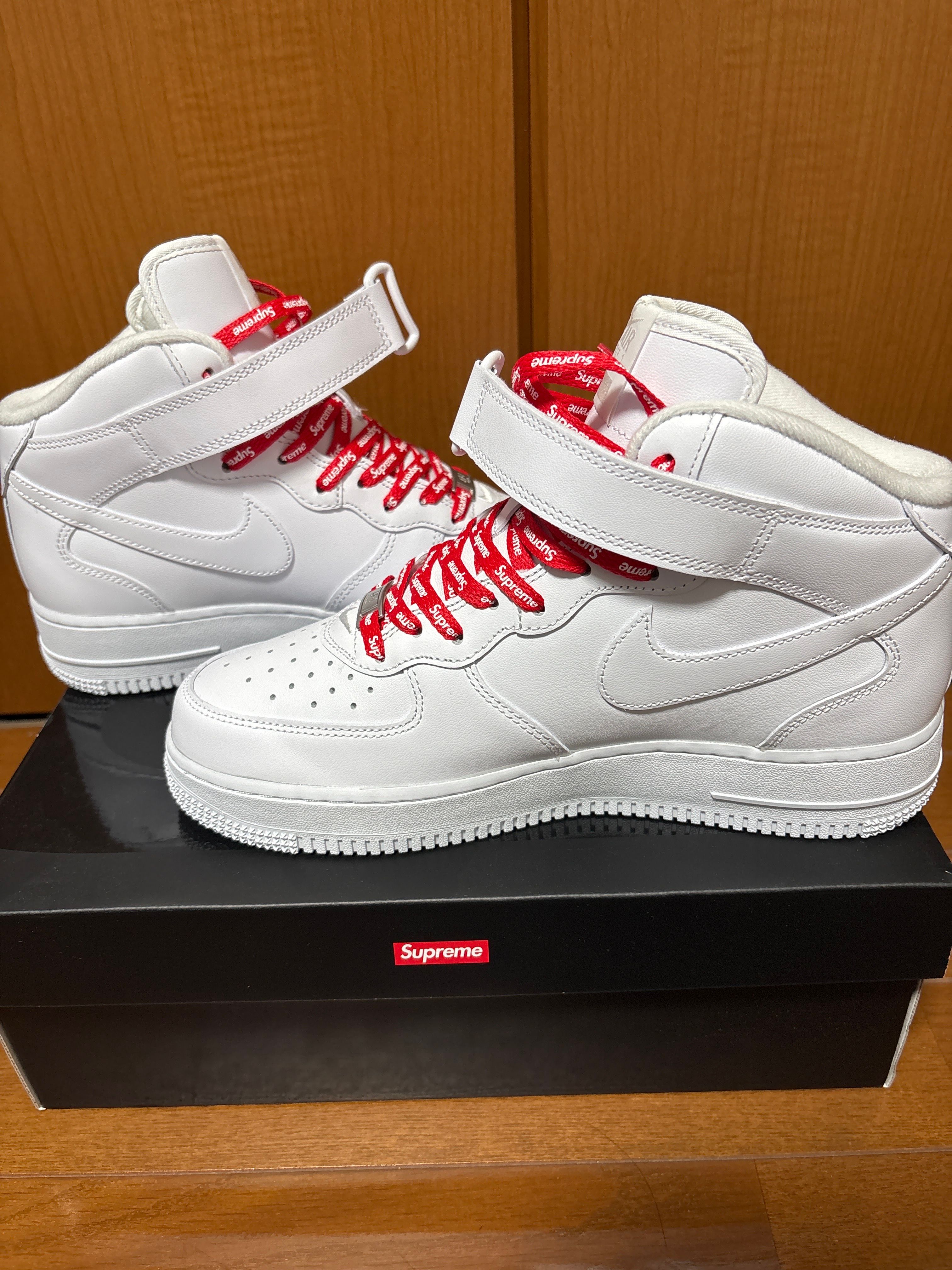 Supreme × Nike Air Force 1 Mid "White" FW24